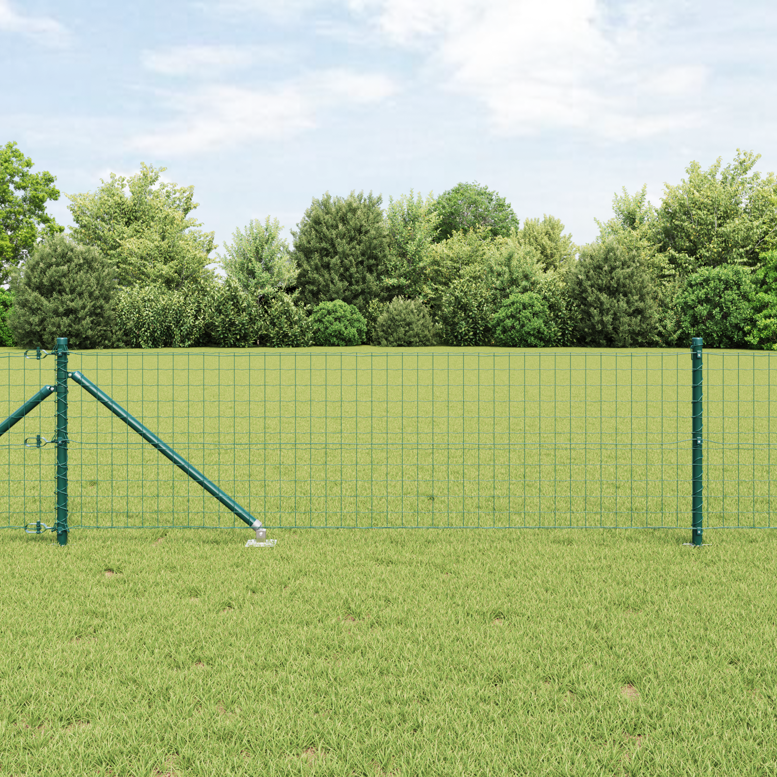 Stâlpi de gard cu vârf, 26 buc., Ø32 mm, 60 cm. oțel zincat GartenMobel Dekor