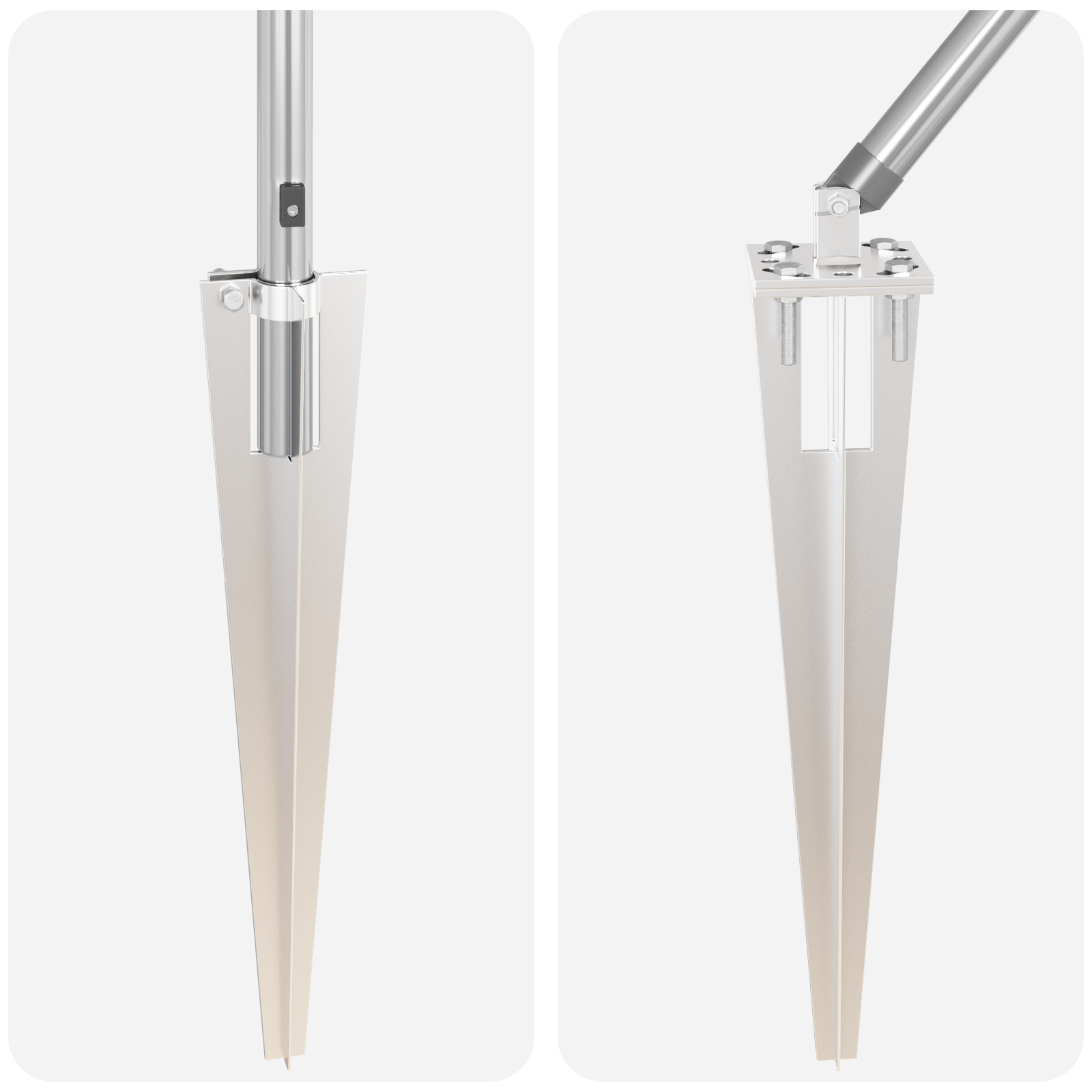 Stâlpi de gard cu vârf, 52 buc., Ø32 mm, 80 cm. oțel zincat GartenMobel Dekor