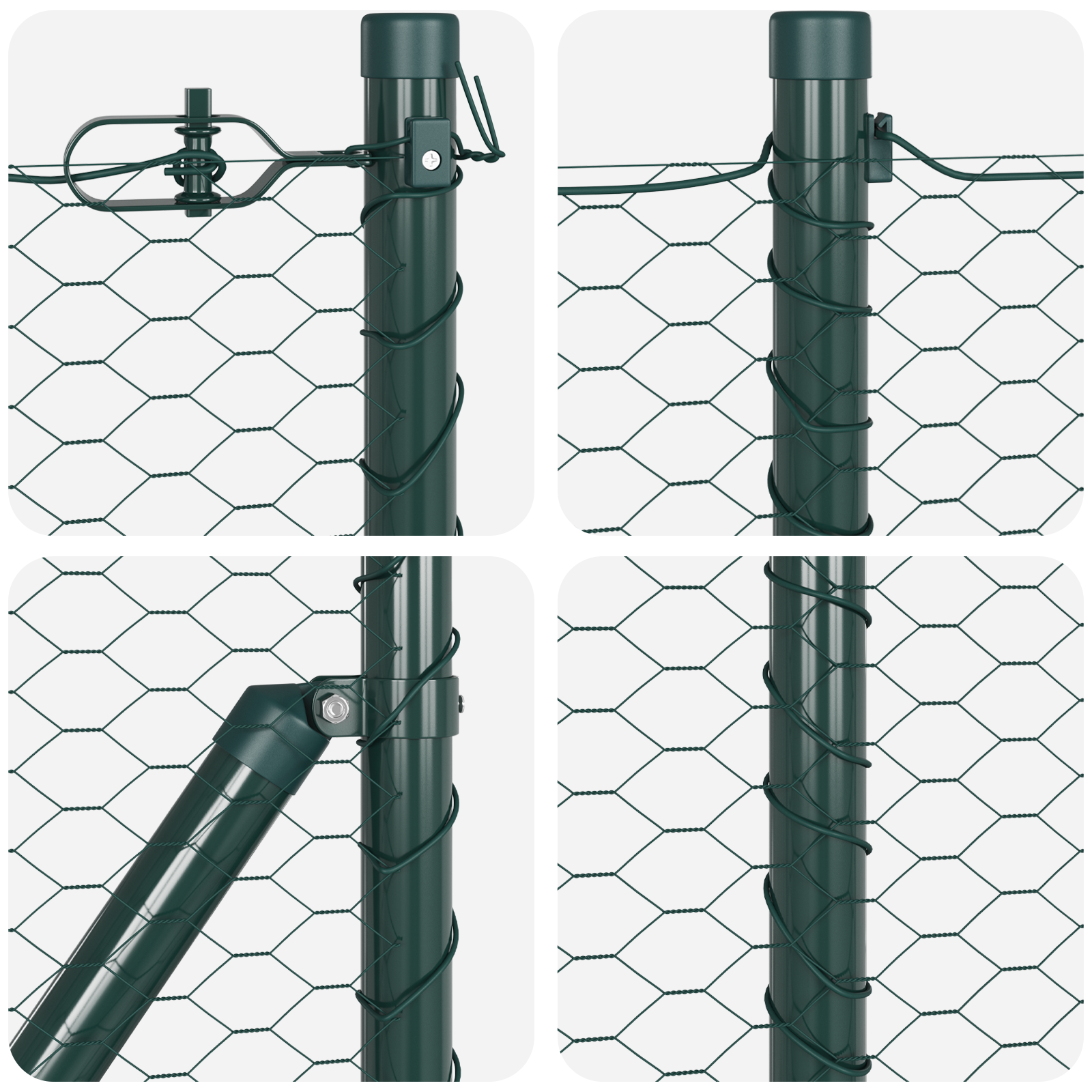 Gard Hexagonal Verde 0.8x10 m Oțel GartenMobel Dekor