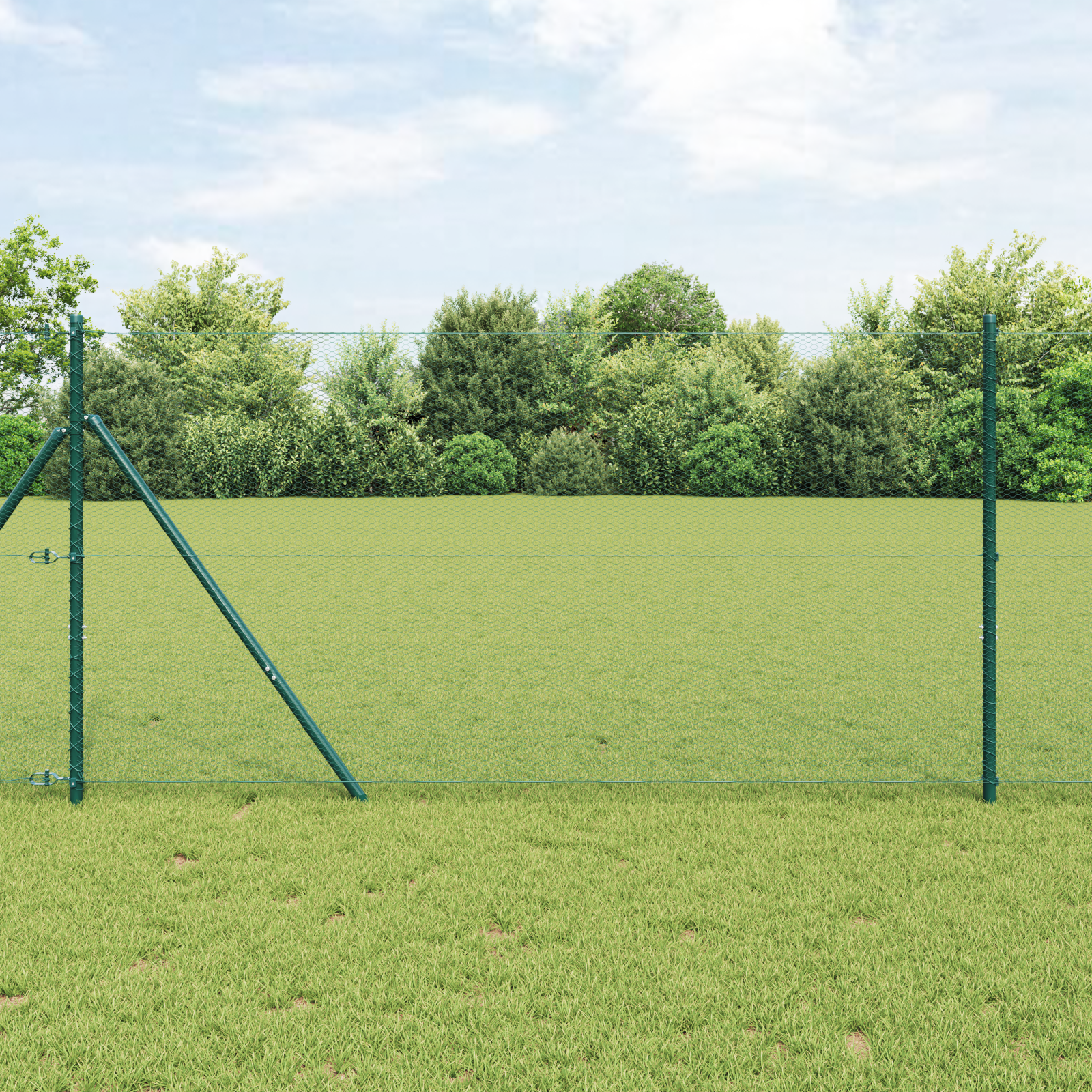 Gard Hexagonal Verde 1.4x25 m Oțel GartenMobel Dekor