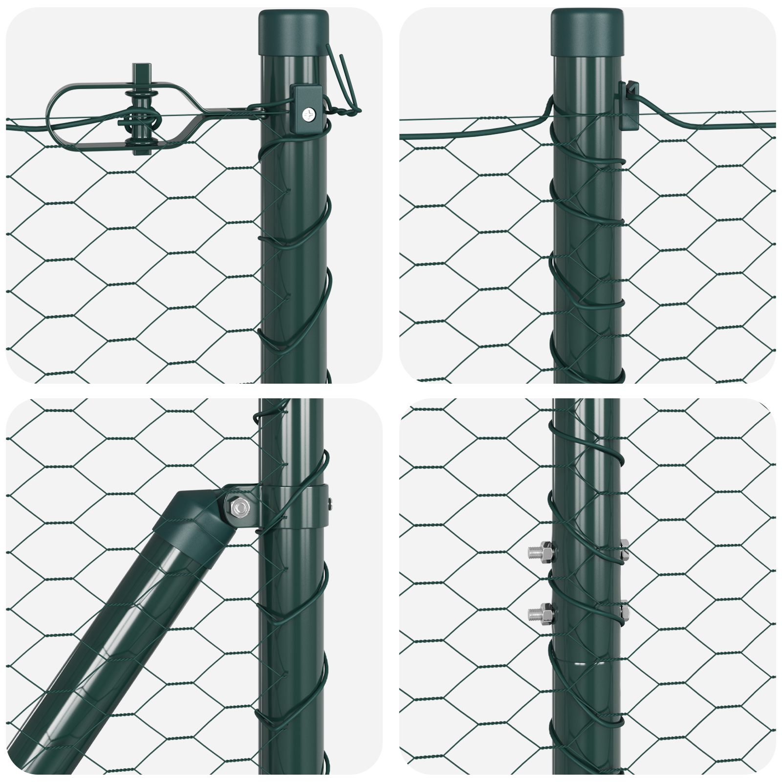 Gard Hexagonal Verde 1.6x25 m din Oțel GartenMobel Dekor