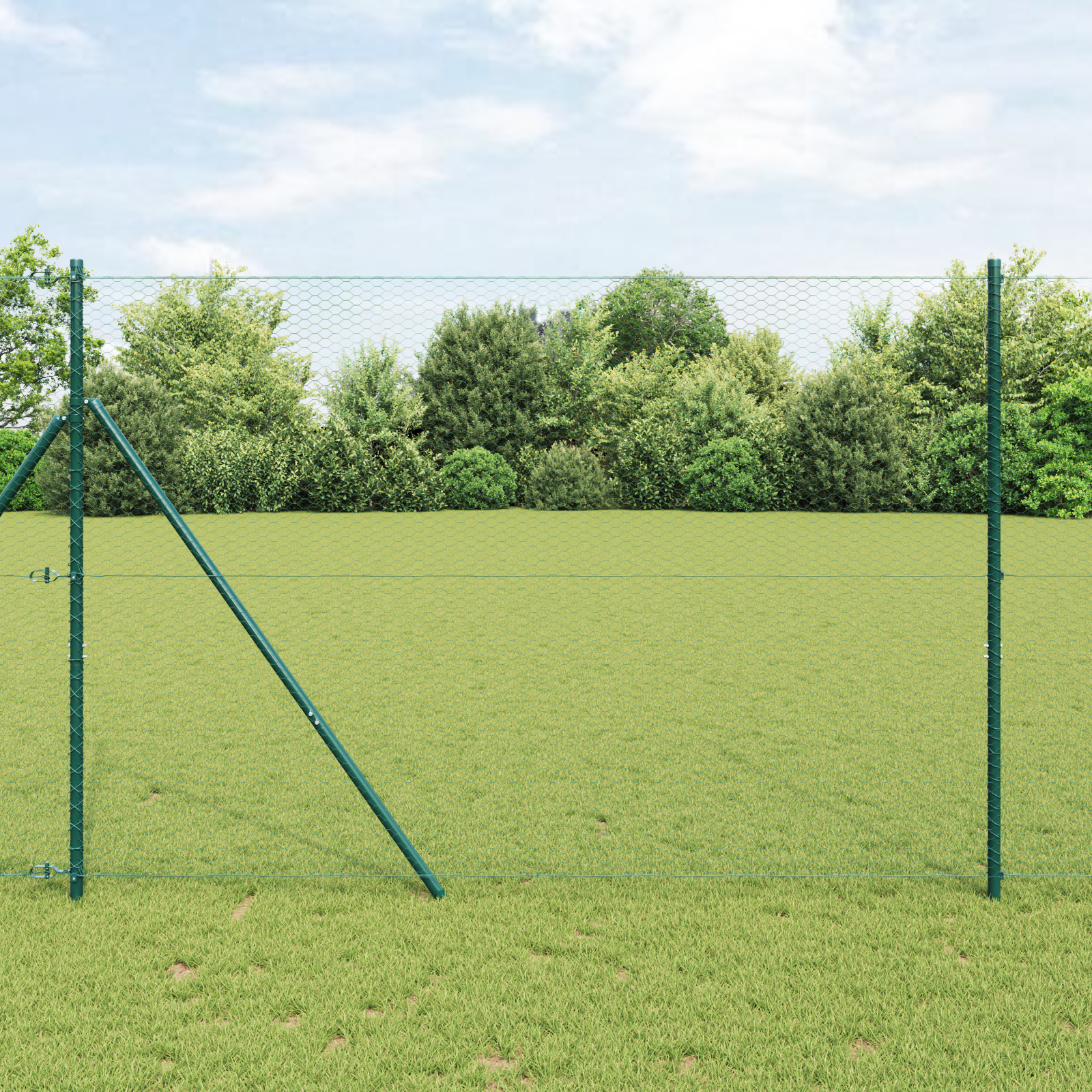 Gard Hexagonal Verde 1.6x25 m din Oțel GartenMobel Dekor