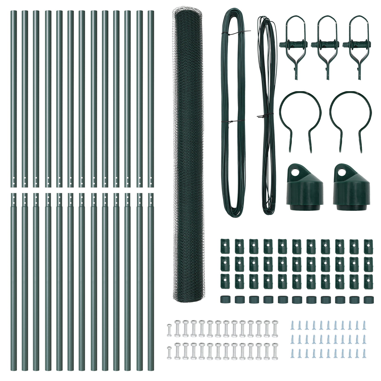 Set de Garduri Set de 2 Verde Metal 25 x 1.5 m Durabil GartenMobel Dekor