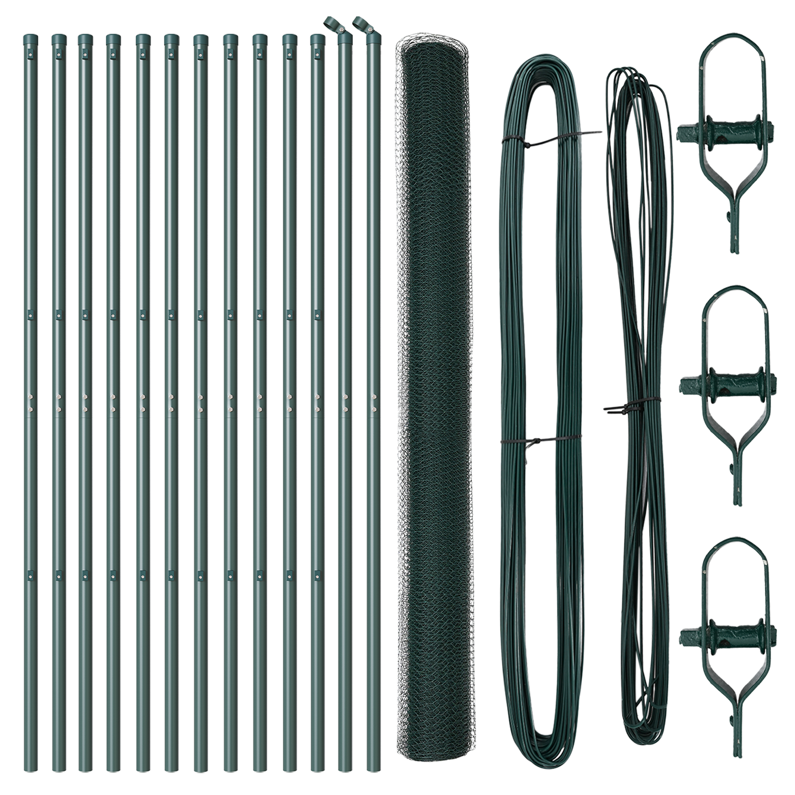 Set de Garduri Set de 2 Verde Metal 25 x 1.5 m Durabil GartenMobel Dekor