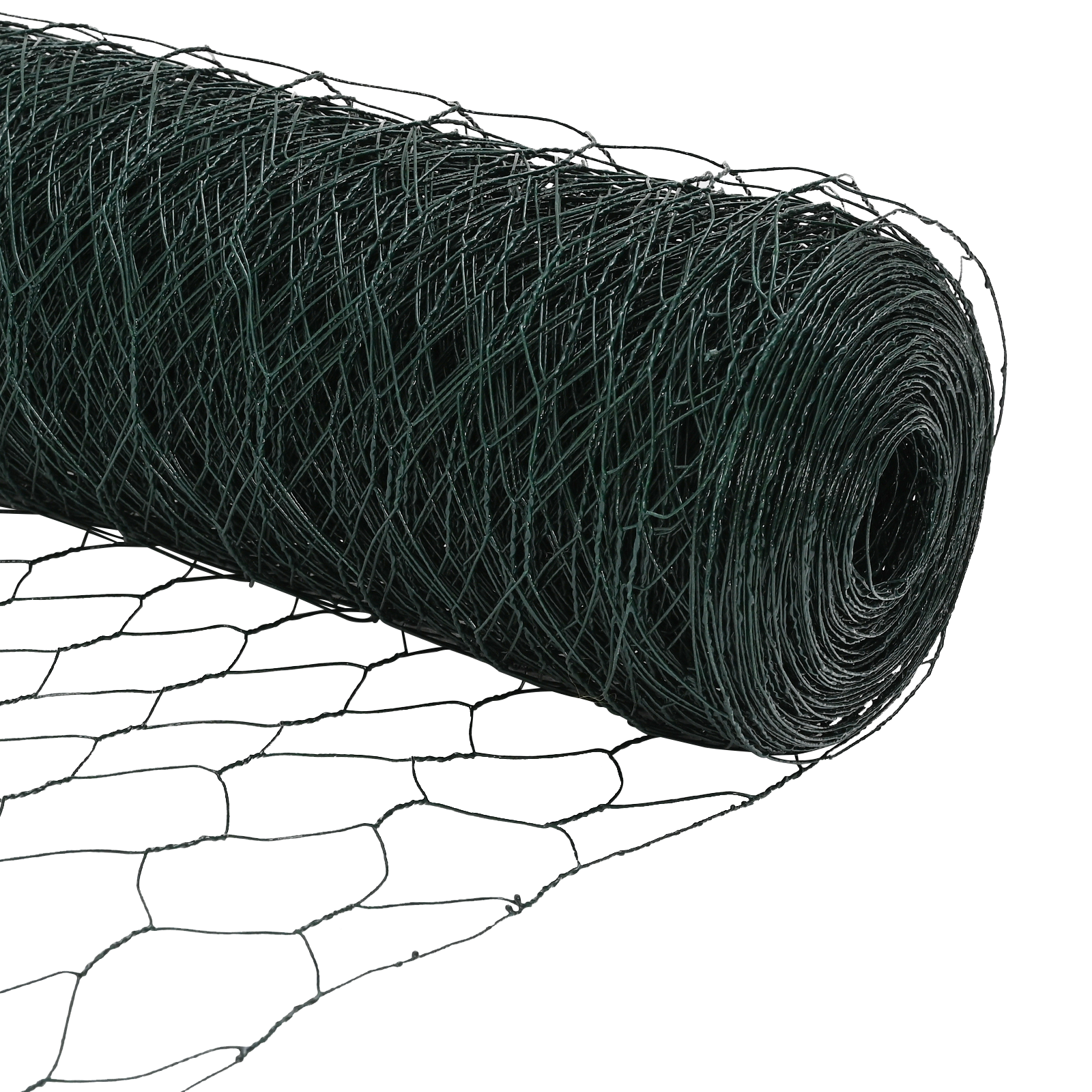 Gard Hexagonal Verde 0.4x25 m Oțel, Stâlpi pentru Gard 13 buc Verde Ø32 mm 80 cm Oțel Zincat GartenMobel Dekor