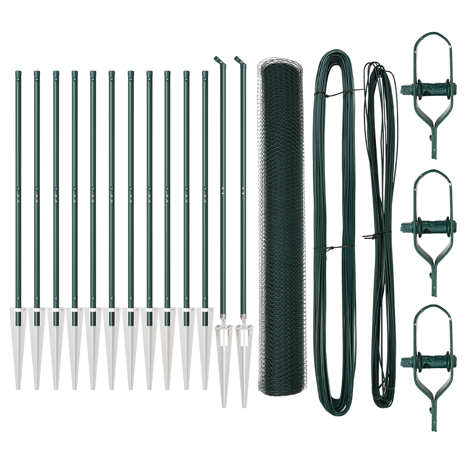 Set de Gard Set de 2 Verde Metal, Plastic 25 x 1.2 m Durabil GartenMobel Dekor