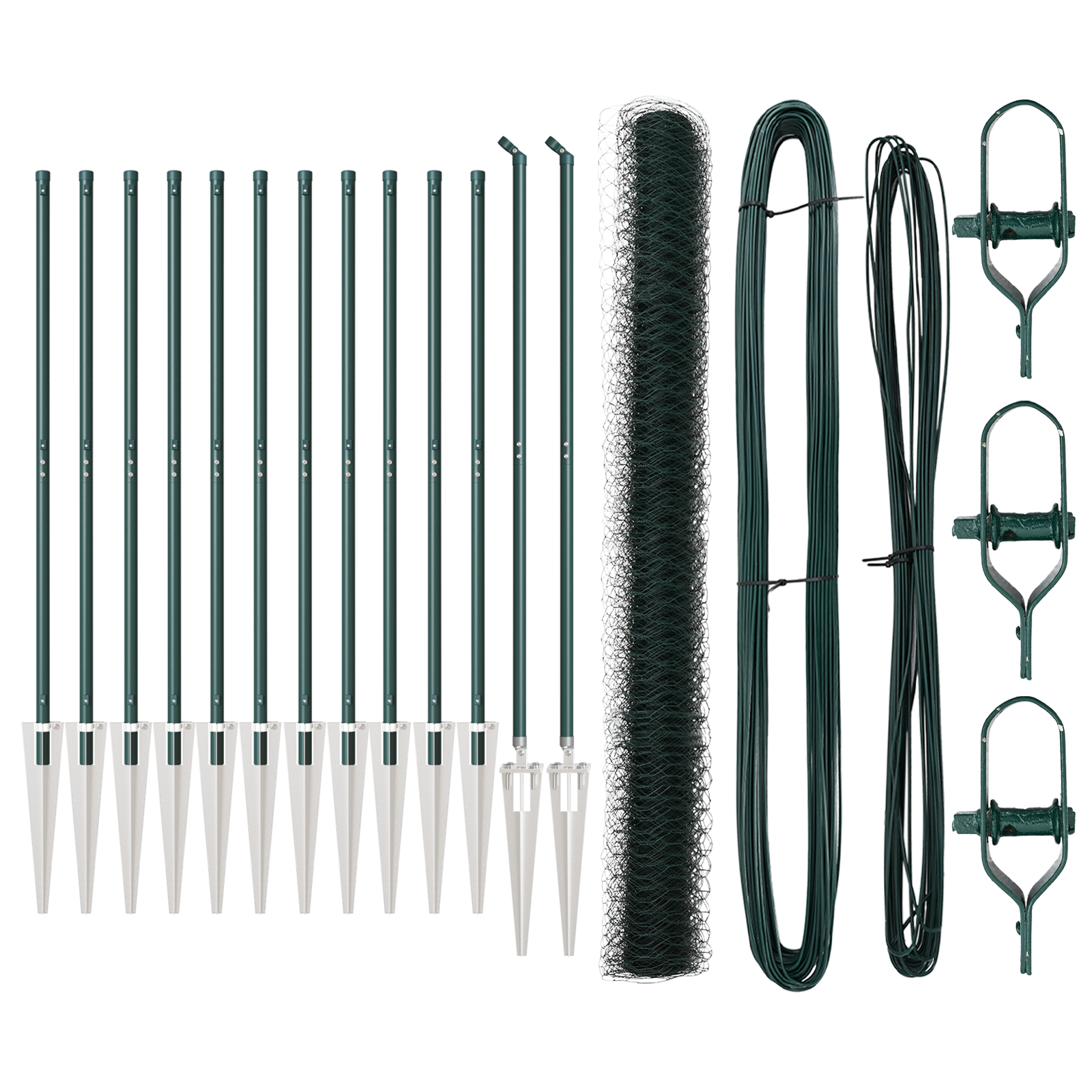 Set de împrejmuire Set de 2 Verde Metal 25 x 1,5 m Durabil GartenMobel Dekor