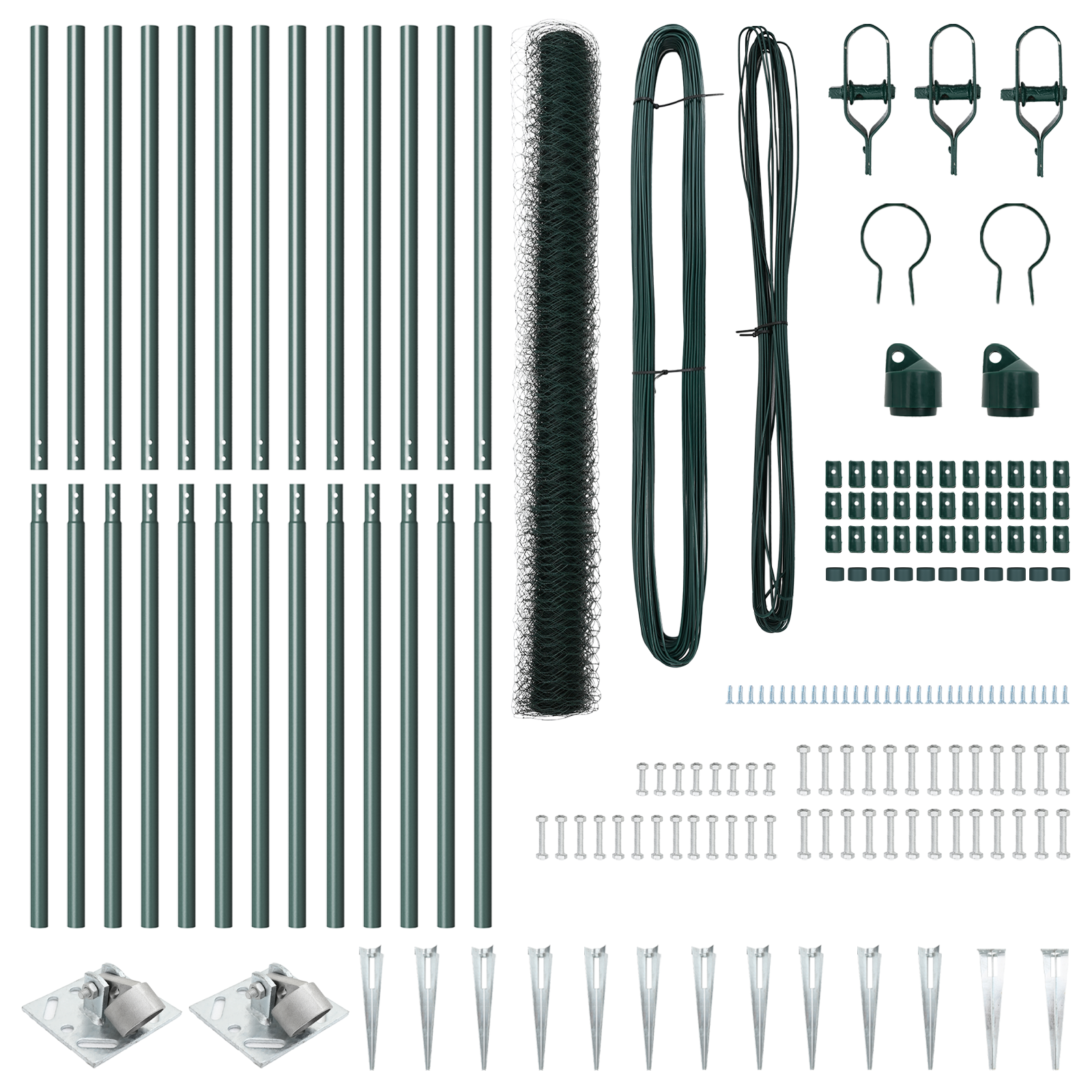 Set de împrejmuire Set de 2 Verde Metal 25 x 1,5 m Durabil GartenMobel Dekor