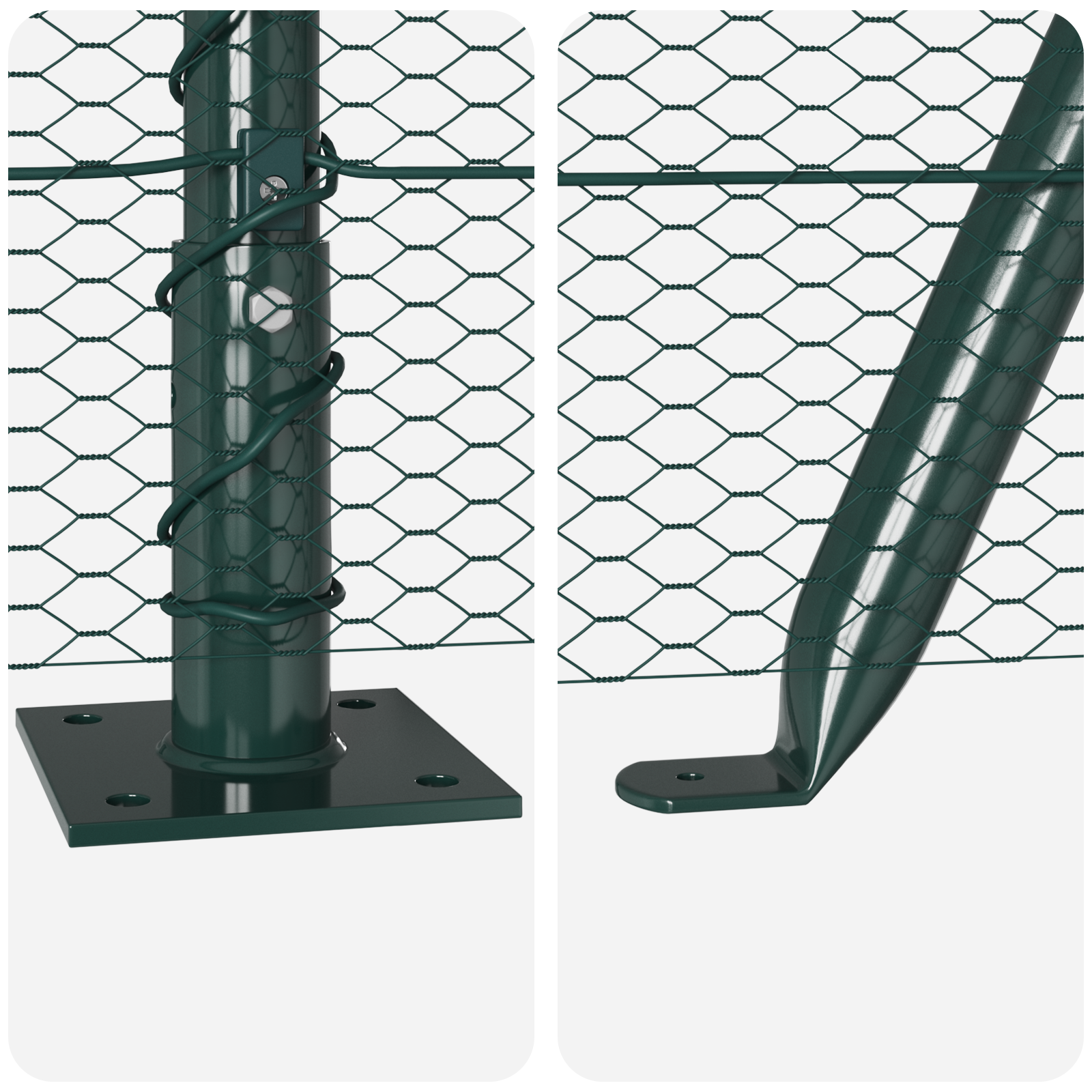 Gard Hexagonal Verde 0.4x25 m Oțel GartenMobel Dekor