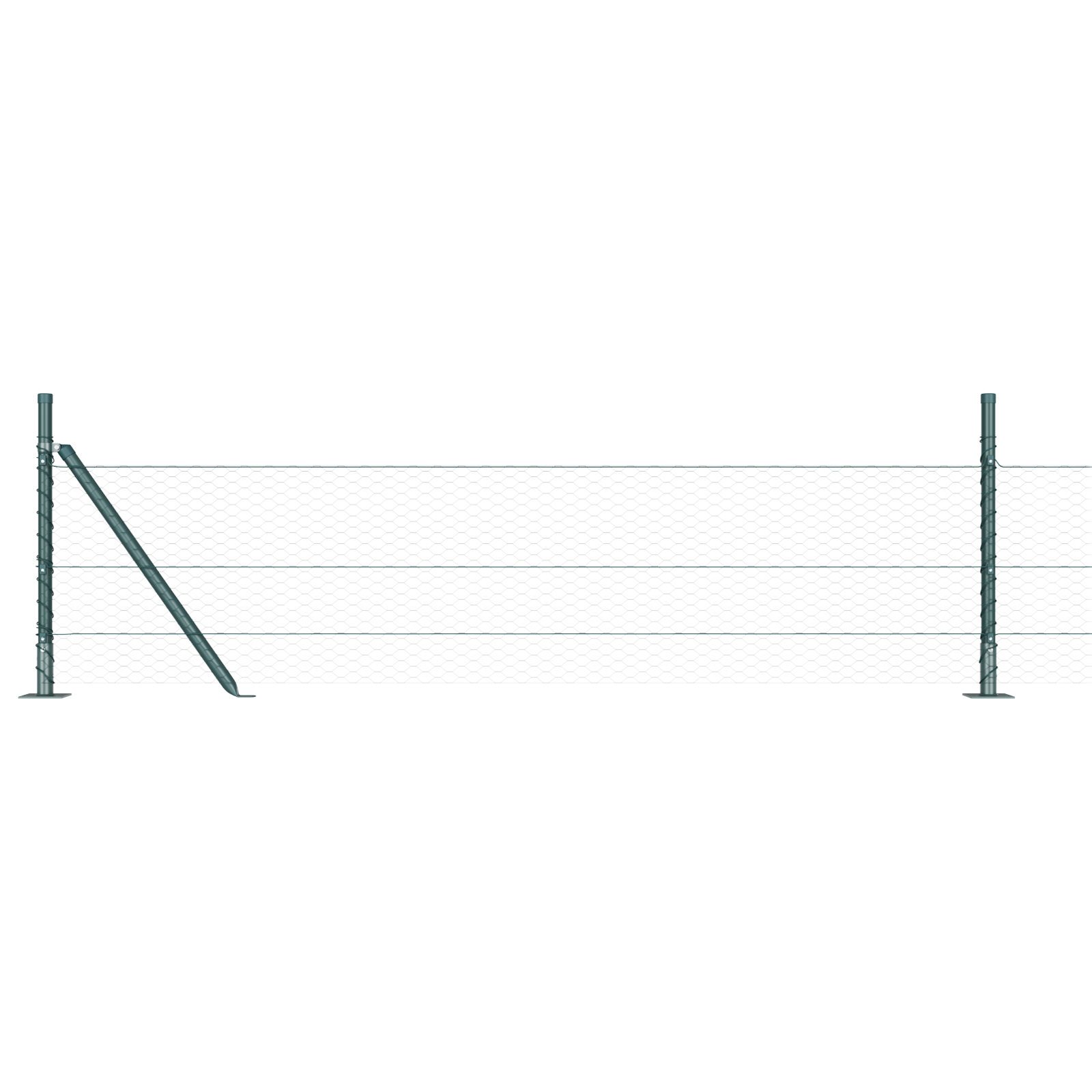 Gard Hexagonal Verde 0.4x100 m Oțel GartenMobel Dekor
