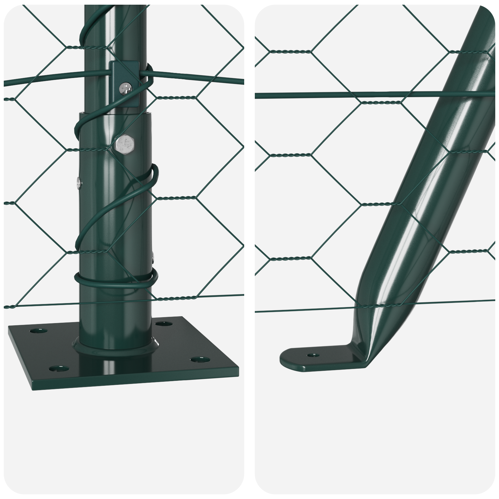 Gard Hexagonal Verde 1.4x50 m Oțel GartenMobel Dekor