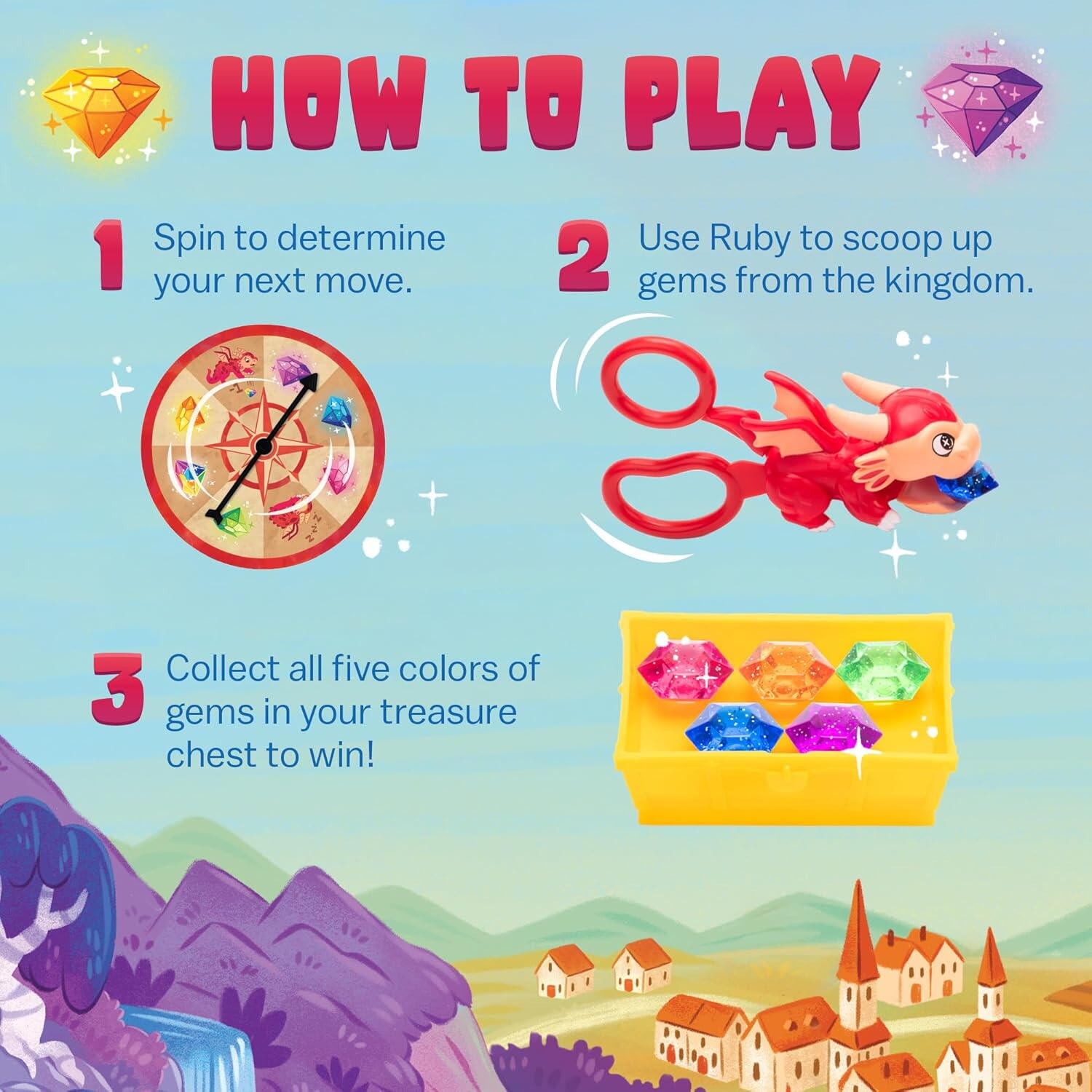 Joc - Dragonul Ruby & cursa diamantelor PlayLearn Toys