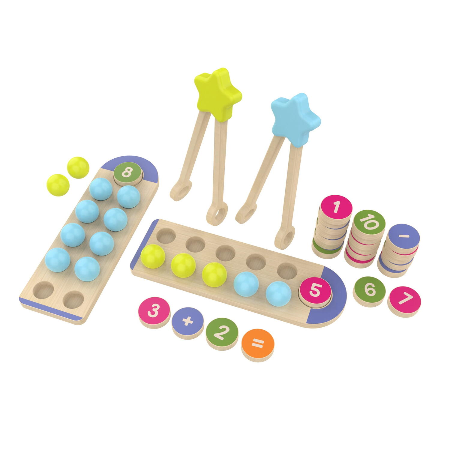 Joc din lemn - Numara si potriveste PlayLearn Toys