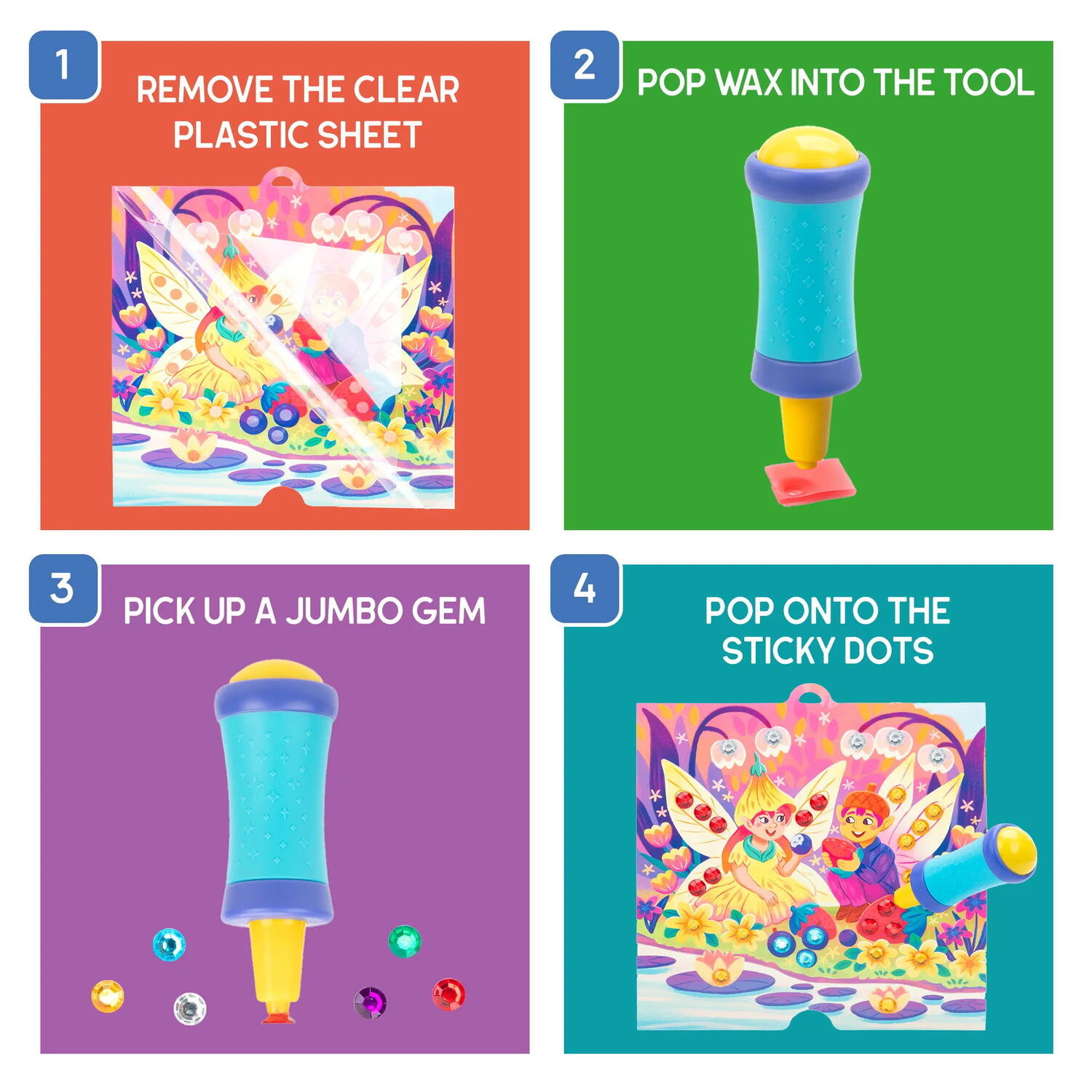Set creativ cu diamante - Regatul basmelor PlayLearn Toys