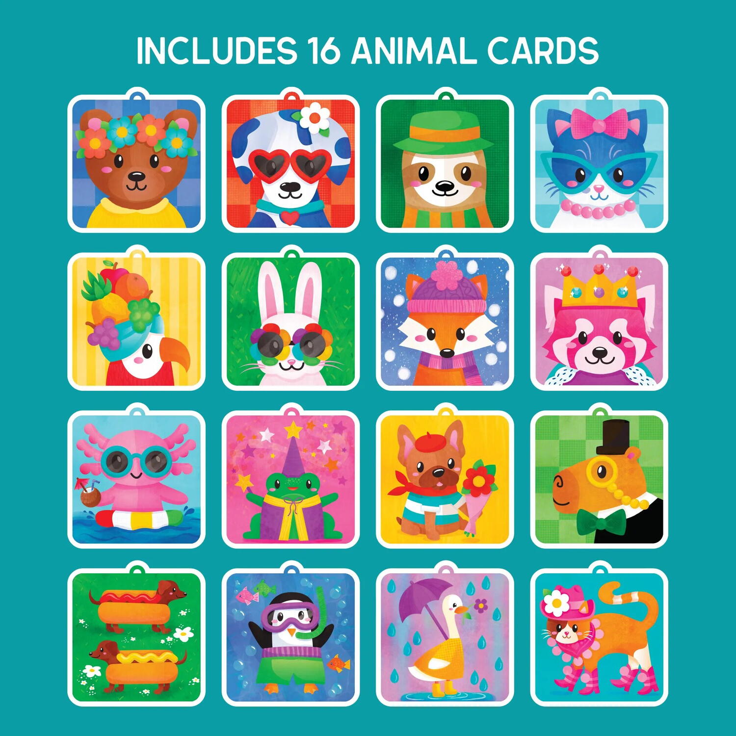 Set creativ cu pompoane - Imbraca animalutele PlayLearn Toys