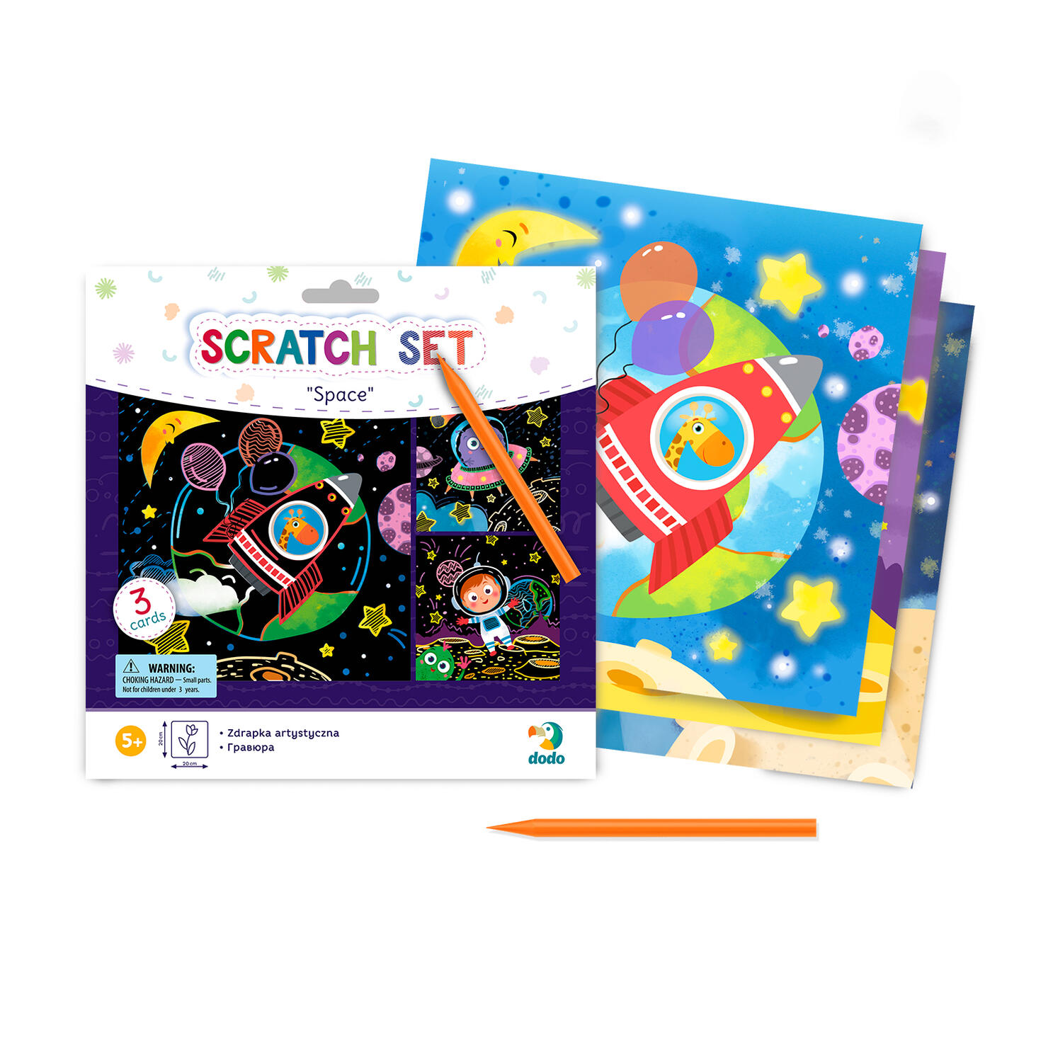 Set creativ de razuit - Spatiul cosmic PlayLearn Toys