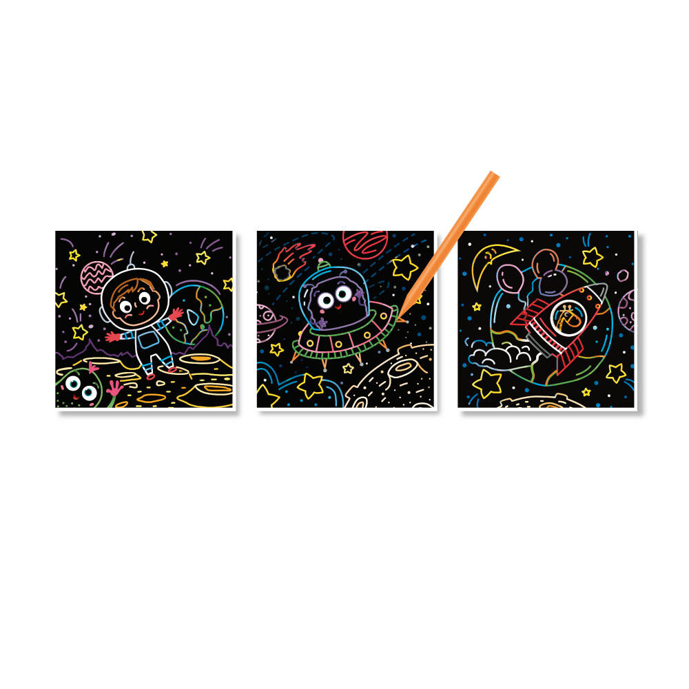 Set creativ de razuit - Spatiul cosmic PlayLearn Toys