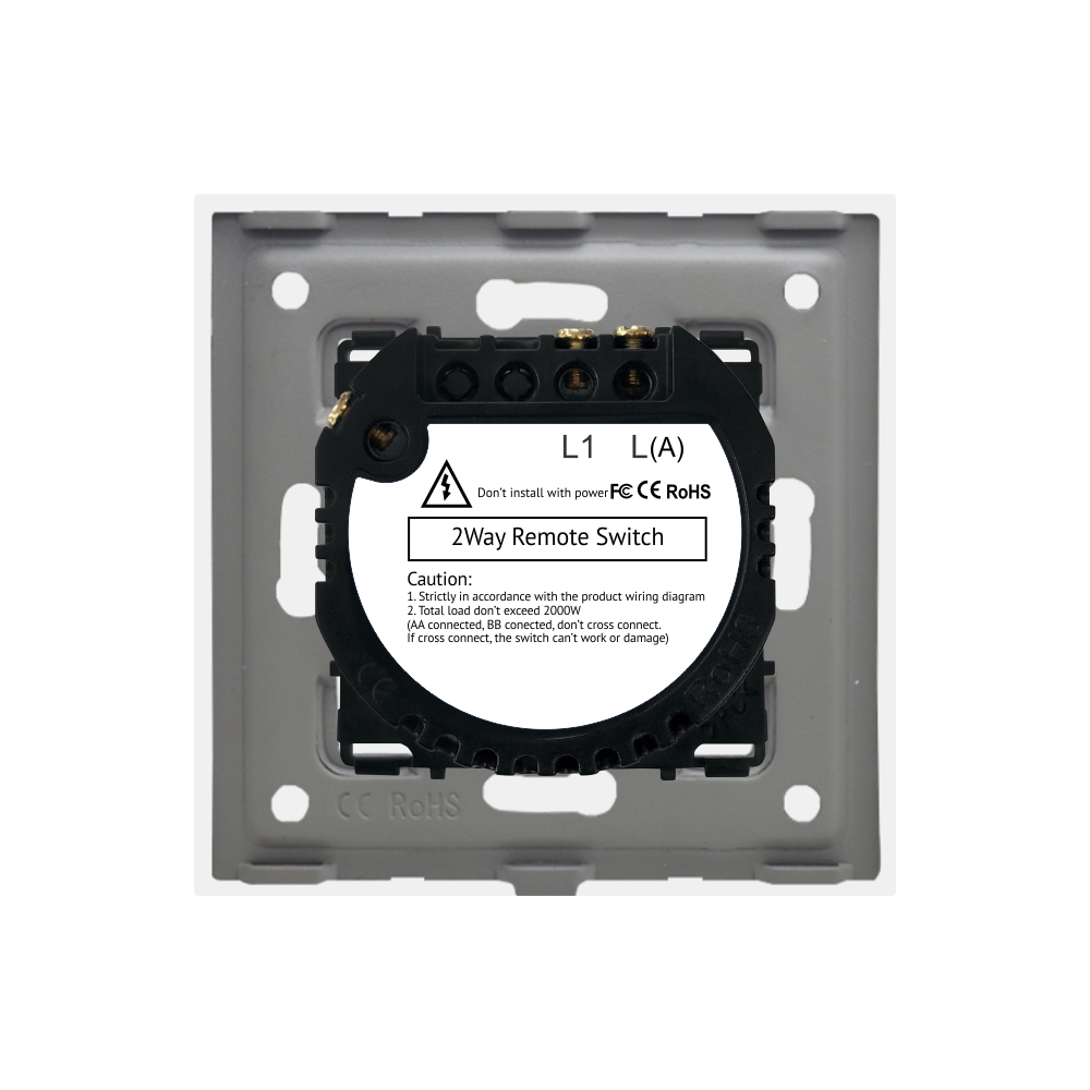 Intrerupator Simplu Cap Scara / Cruce RF433 cu Touch din Sticla LUXION SmartElectro IntelligentHouse