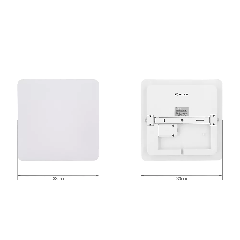 Plafoniera inteligenta LED Tellur, Wi-Fi, 24 W, Patrata, Lumina ajustabila SmartElectro IntelligentHouse