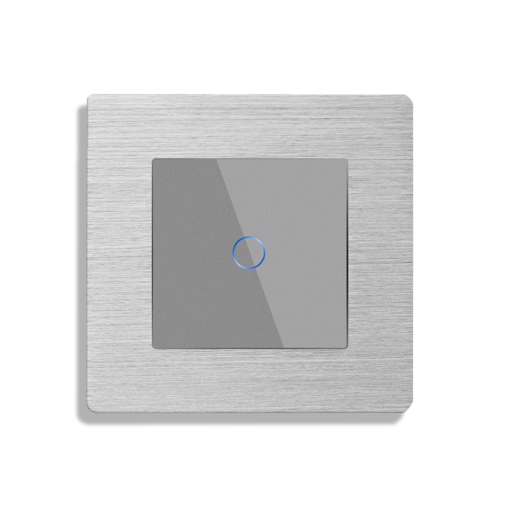 Intrerupator Simplu cu Touch din Sticla si Rama de Aluminiu LUXION, protocol Zigbee SmartElectro IntelligentHouse