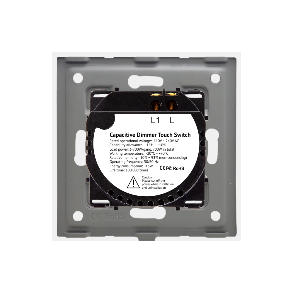 Intrerupator Simplu cu Variator cu Touch din Sticla LUXION, protocol Zigbee SmartElectro IntelligentHouse