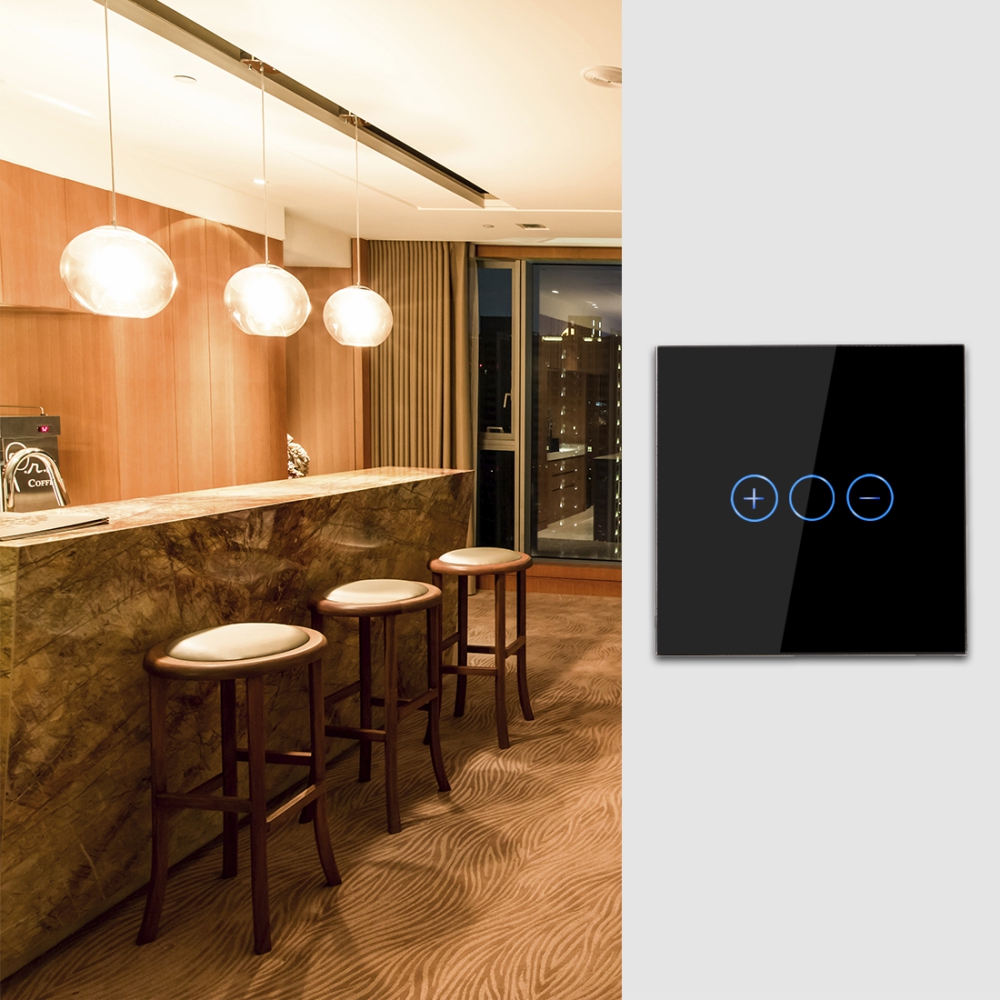 Intrerupator Simplu cu Variator cu Touch din Sticla LUXION, protocol Zigbee SmartElectro IntelligentHouse