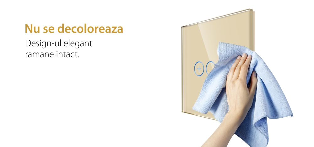 Intrerupator Simplu cu Variator cu Touch din Sticla LUXION, protocol Zigbee SmartElectro IntelligentHouse