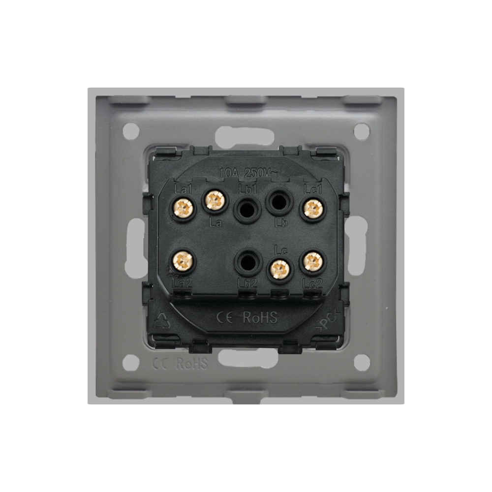 Intrerupator Dublu Cap Scara Mecanic LUXION cu Rama din Sticla SmartElectro IntelligentHouse