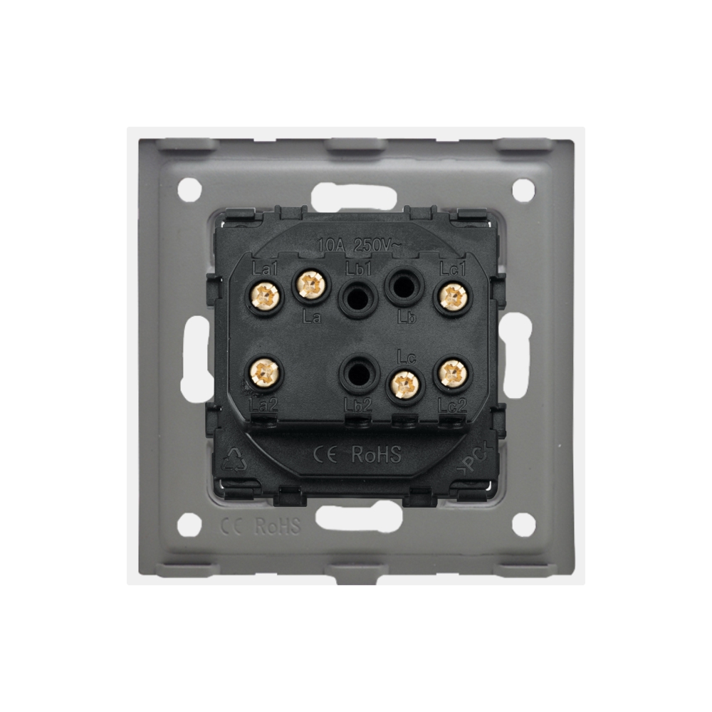 Intrerupator Simplu Cap Cruce Mecanic LUXION cu Rama din Sticla SmartElectro IntelligentHouse