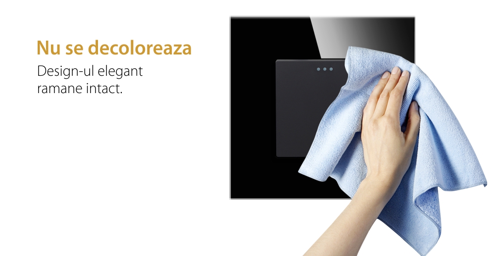 Intrerupator Simplu Cap Cruce Mecanic LUXION cu Rama din Sticla SmartElectro IntelligentHouse