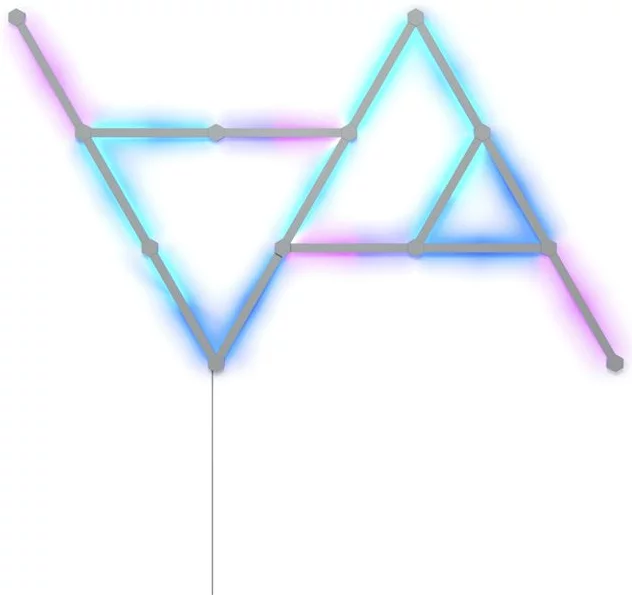 Kit 15 Panouri luminoase Nanoleaf Lines Starter Kit, Iluminare LED RGBW, Wi-Fi, Sincronizare muzica, Compatibil cu asistenti vocali SmartElectro IntelligentHouse