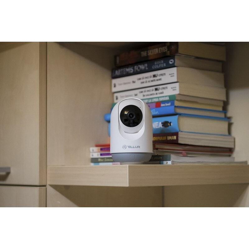Camera inteligenta interior Tellur, 3MP, Ultra HD, Night Vision, Senzor PIR, PTZ SmartElectro IntelligentHouse