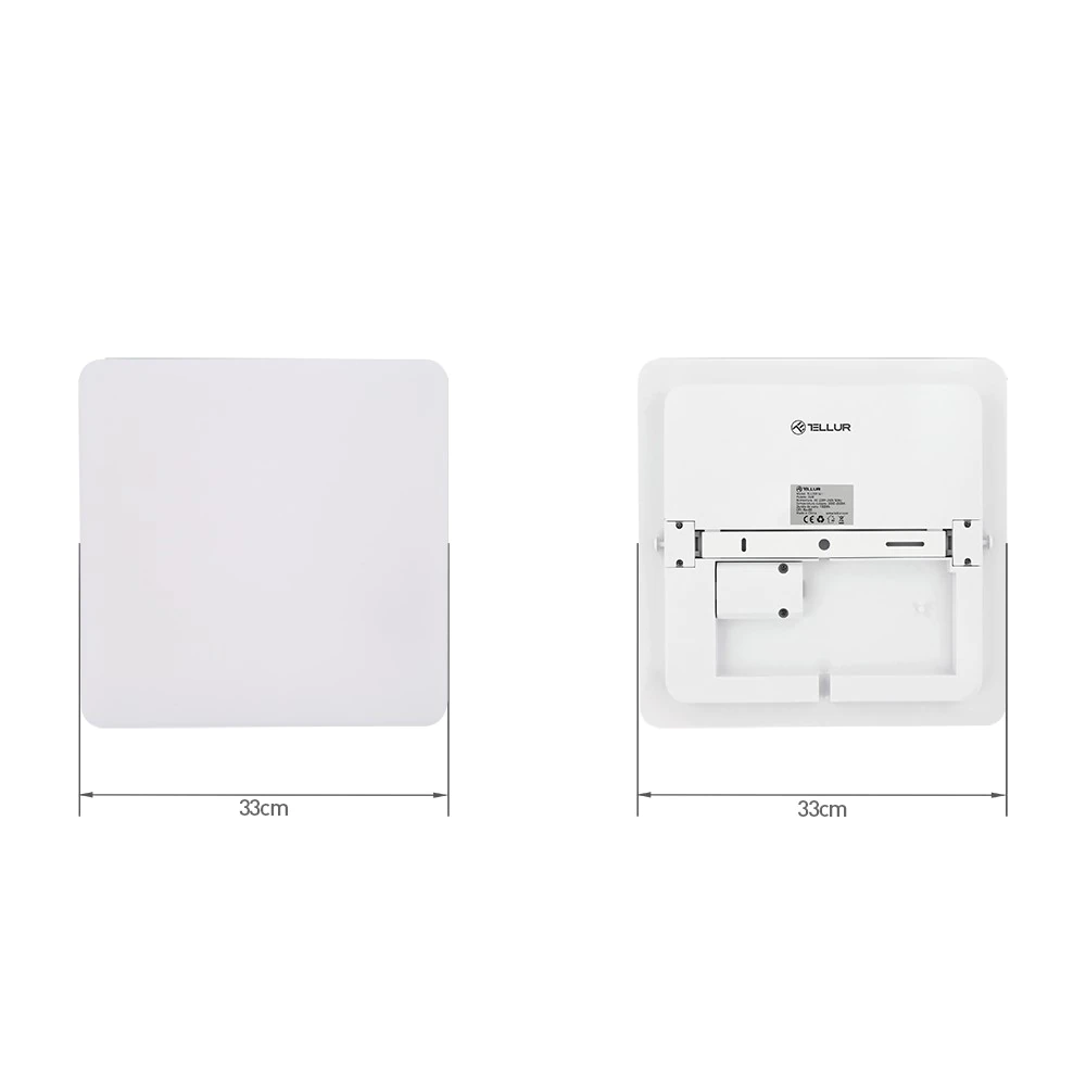 Plafoniera inteligenta LED RGB Tellur, Control vocal, 24W, Wi-Fi, 33 cm, Forma patrata SmartElectro IntelligentHouse