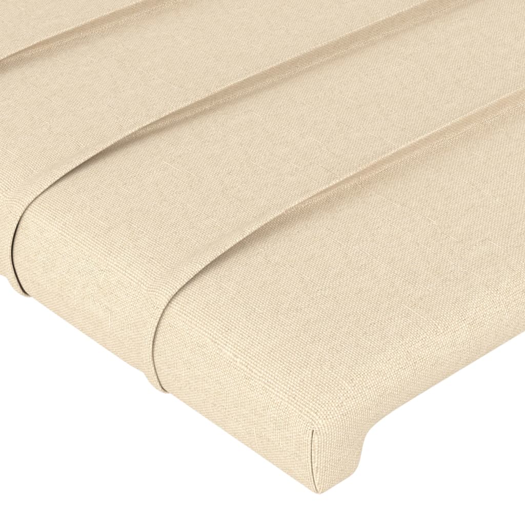 Tăblii de pat, 4 buc, crem, 100x5x78/88 cm, textil GartenMobel Dekor