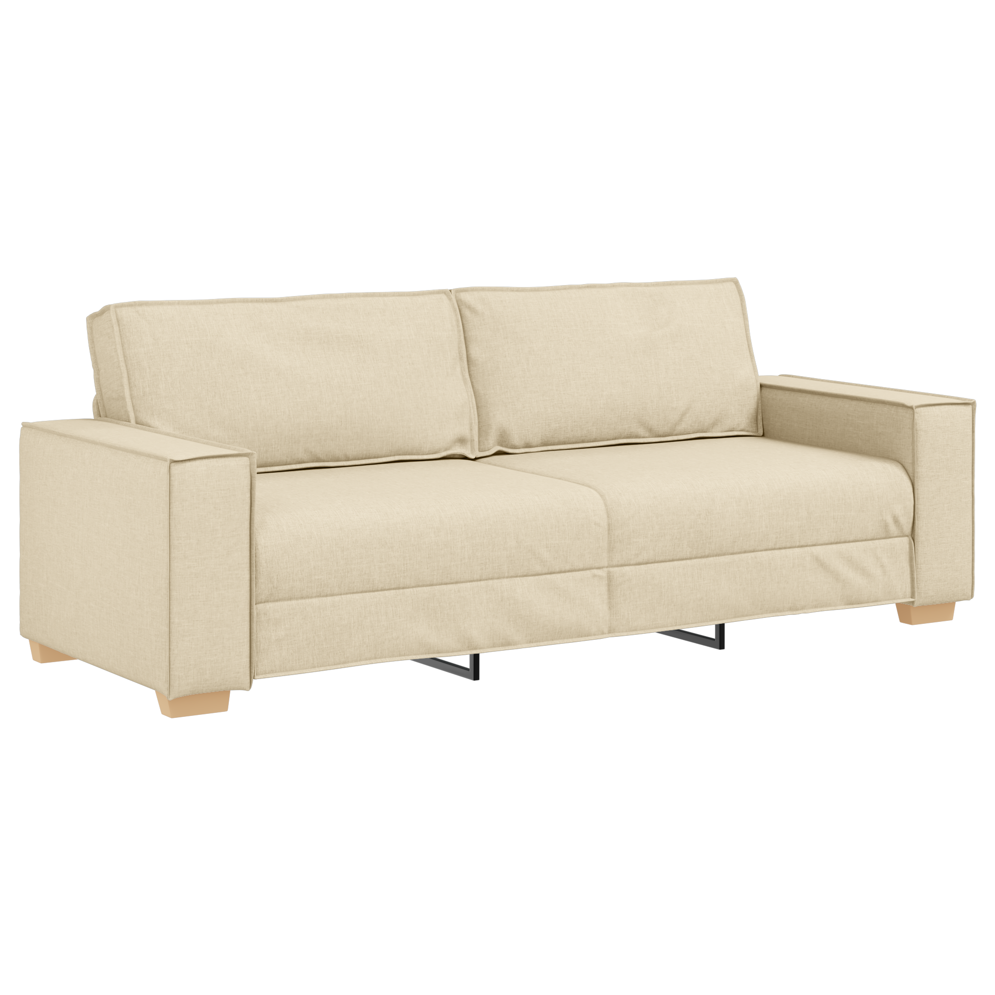 Set canapea, 3 piese, perne crem, textil GartenMobel Dekor