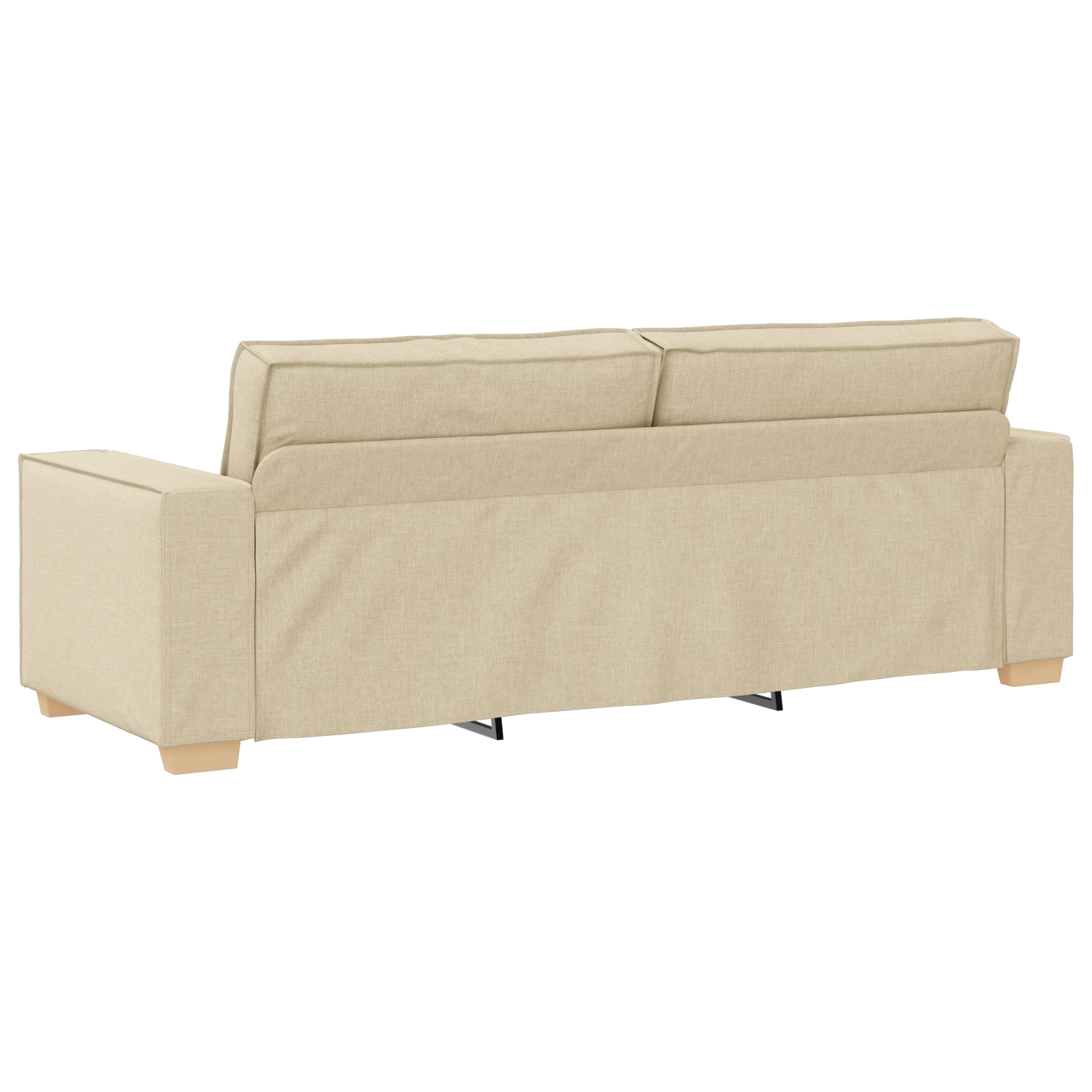 Set canapea, 3 piese, perne crem, textil GartenMobel Dekor