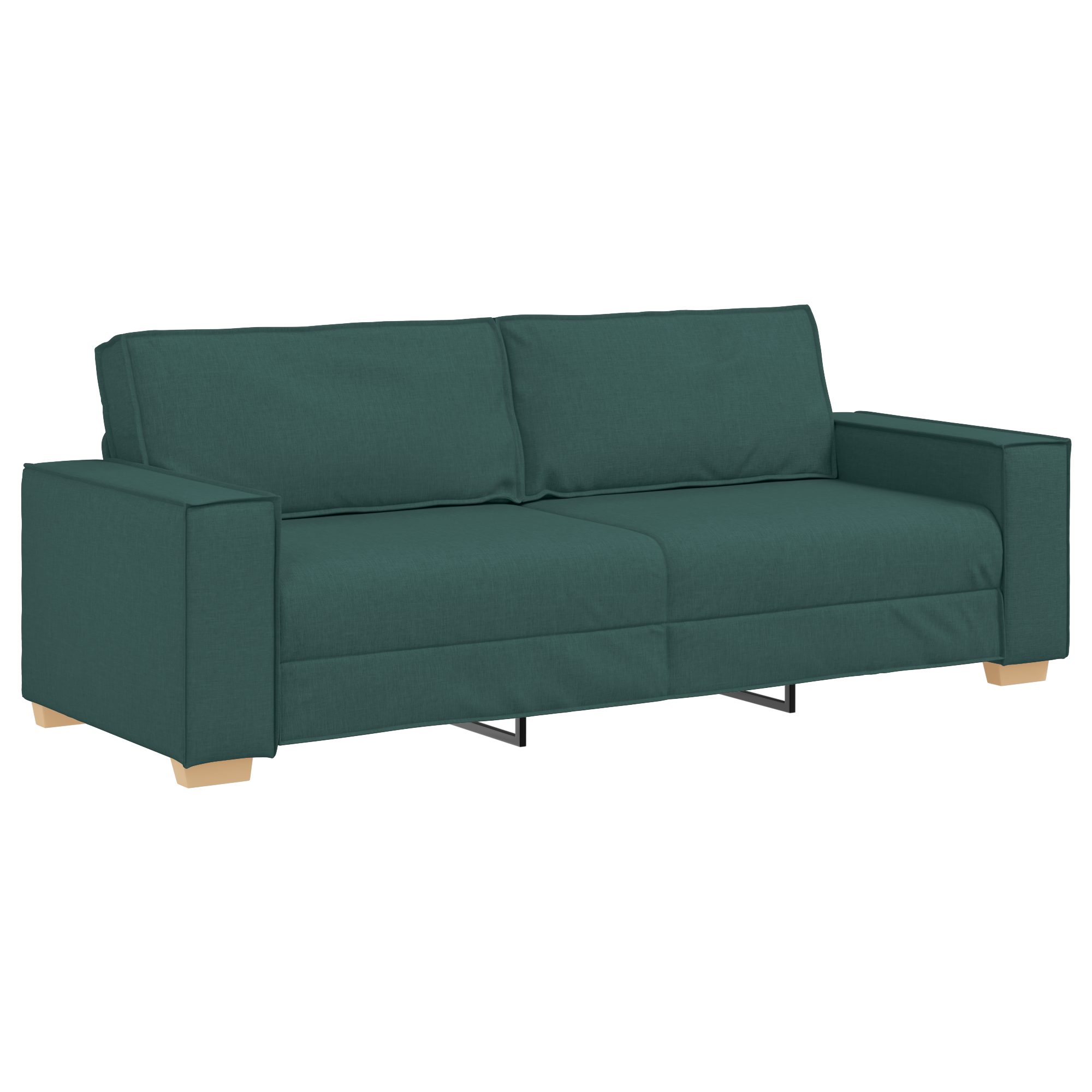 Set canapea, 3 piese, perne verde închis, textil GartenMobel Dekor