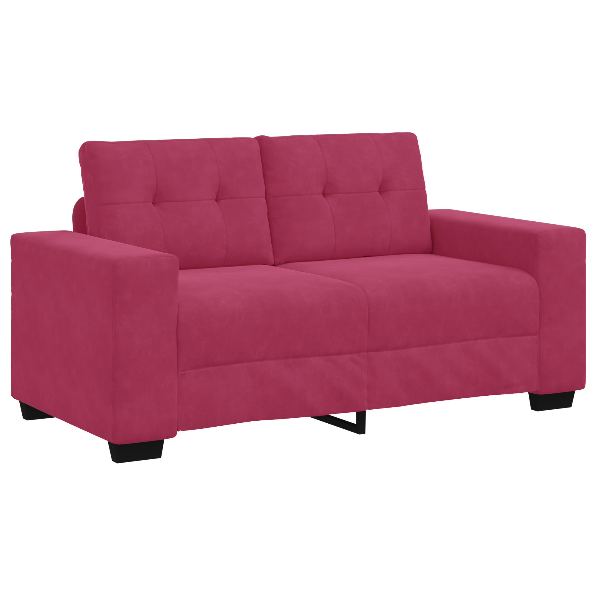 Set de Canapea cu Perne Catifea Roșie GartenMobel Dekor