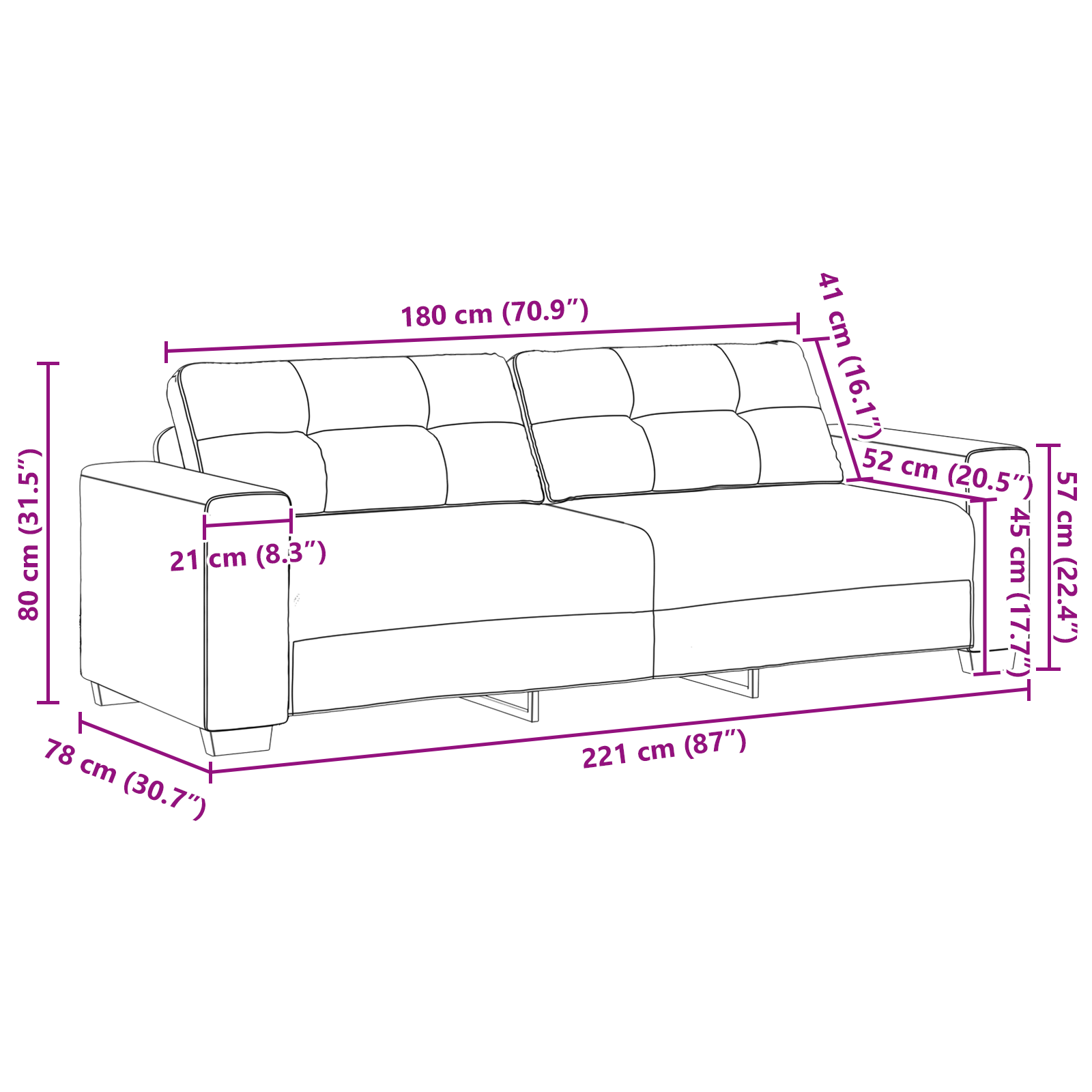 Set de Canapea cu Perne Catifea Roșie GartenMobel Dekor