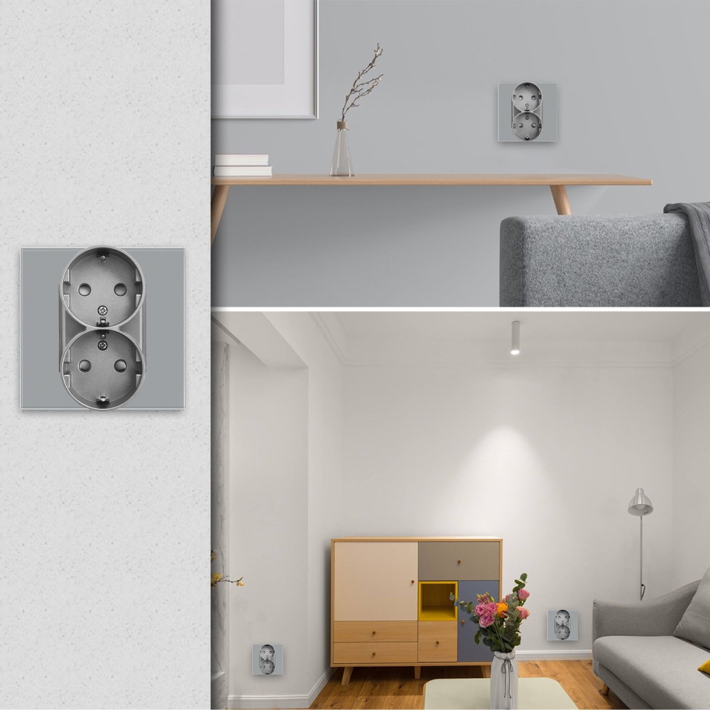 Modul Priza Dubla LUXION Pentru Doza Simpla SmartElectro IntelligentHouse