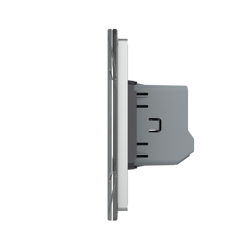 Intrerupator Simplu + Dublu cu Touch LIVOLO cu Rama Din Sticla, Standard Italian, 4M SmartElectro IntelligentHouse