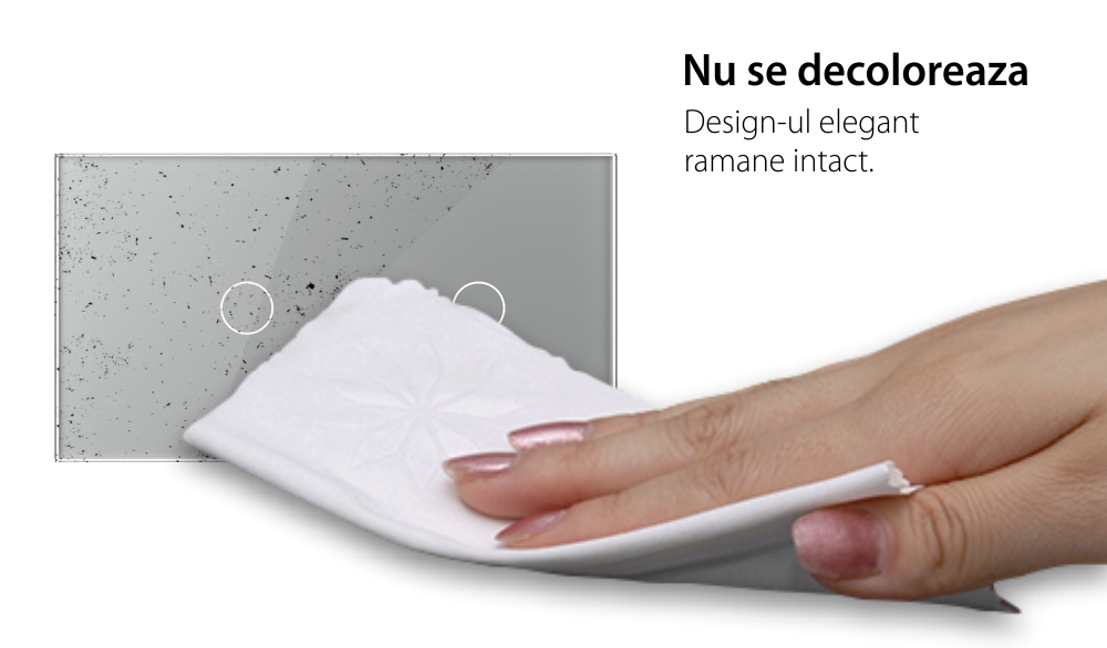 Intrerupator Simplu + Dublu cu Touch LIVOLO cu Rama Din Sticla, Standard Italian, 4M SmartElectro IntelligentHouse