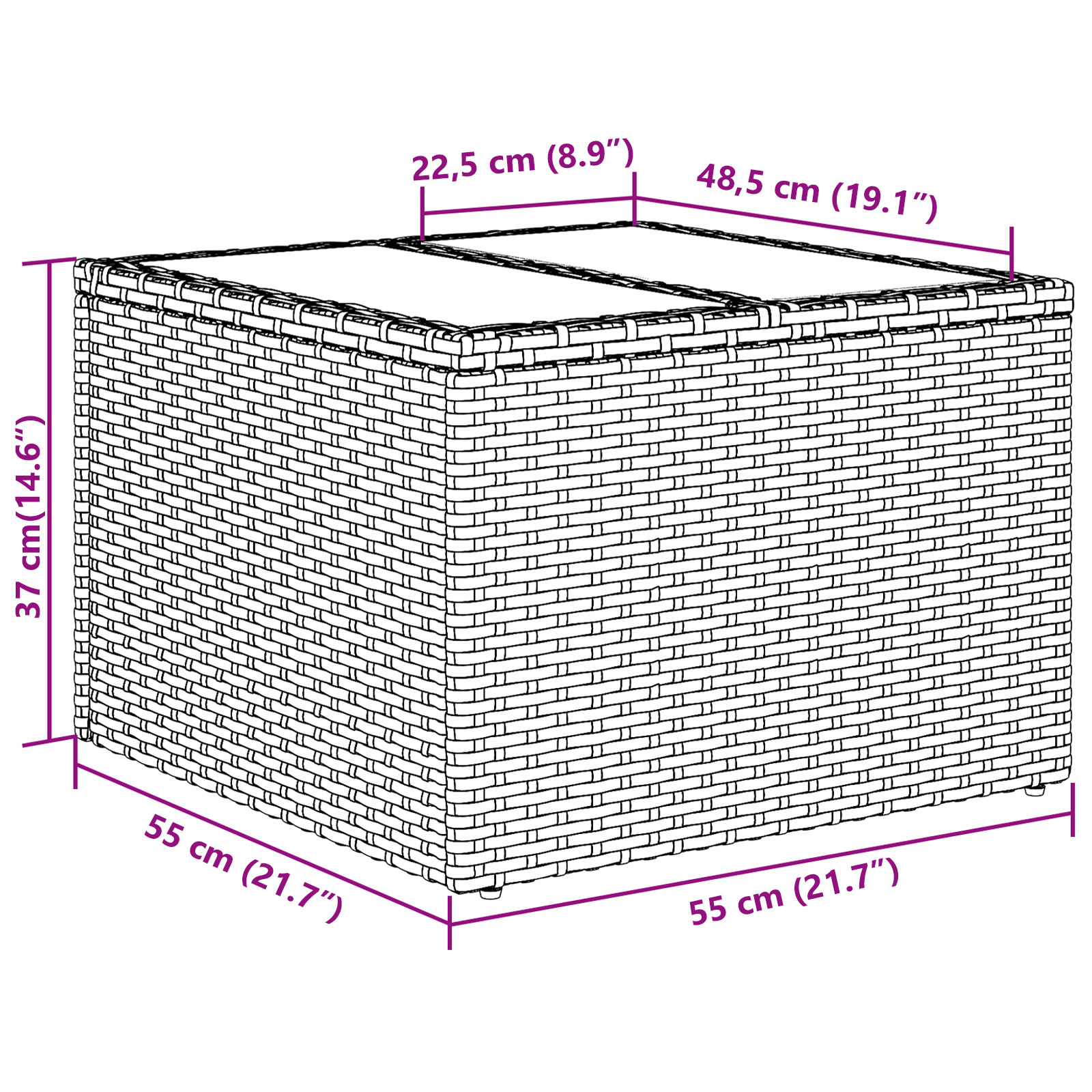 Set canapea grădină 6 piese cu perne Maro Poliratan GartenMobel Dekor