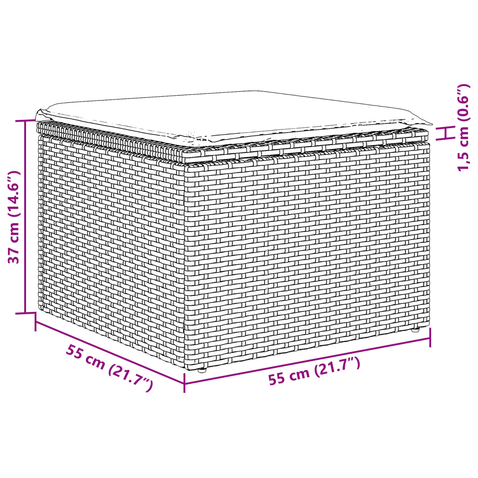 Set canapea grădină de 4 piese cu perne ratan maro GartenMobel Dekor