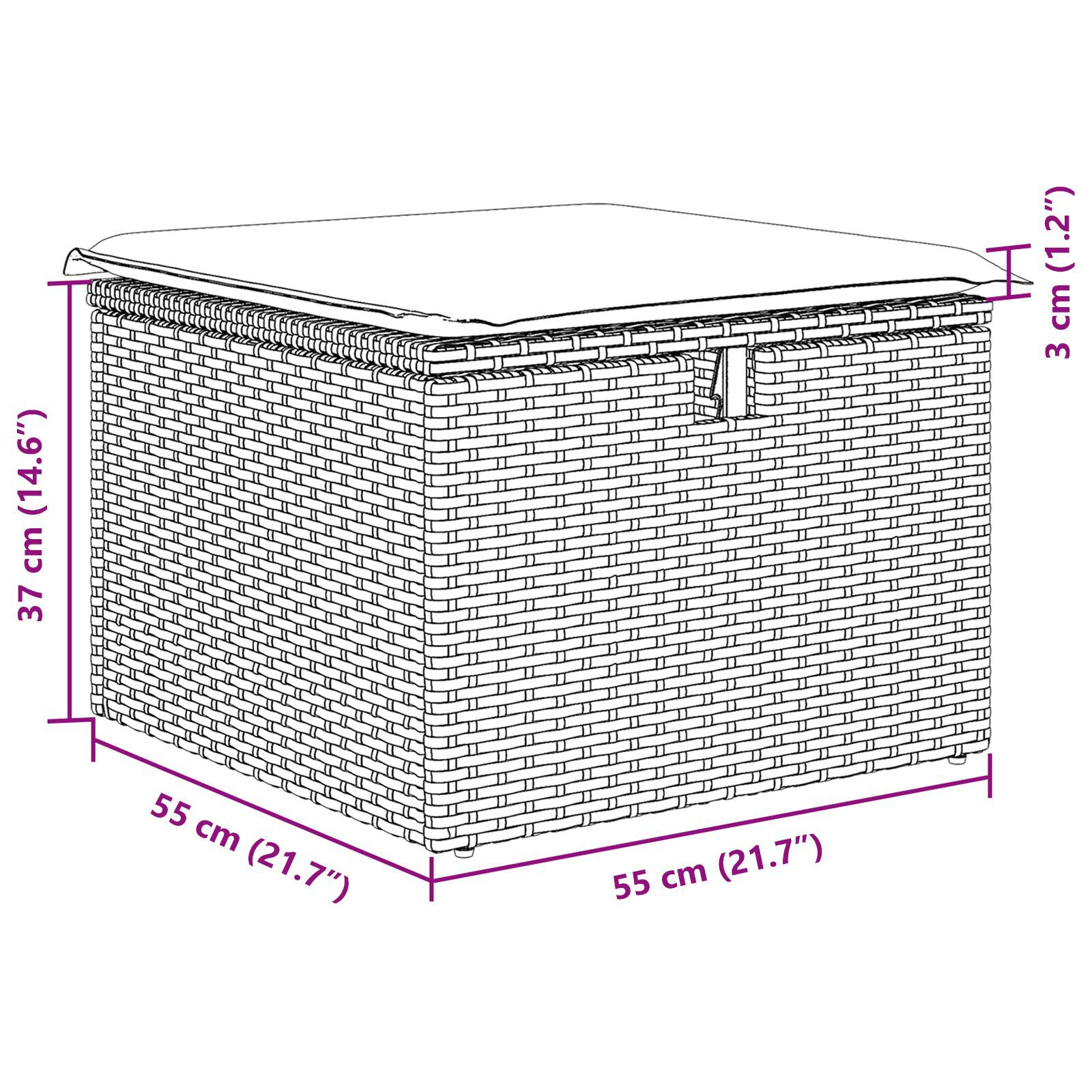 Set canapele 6 piese cu perne gri deschis din poliratan GartenMobel Dekor