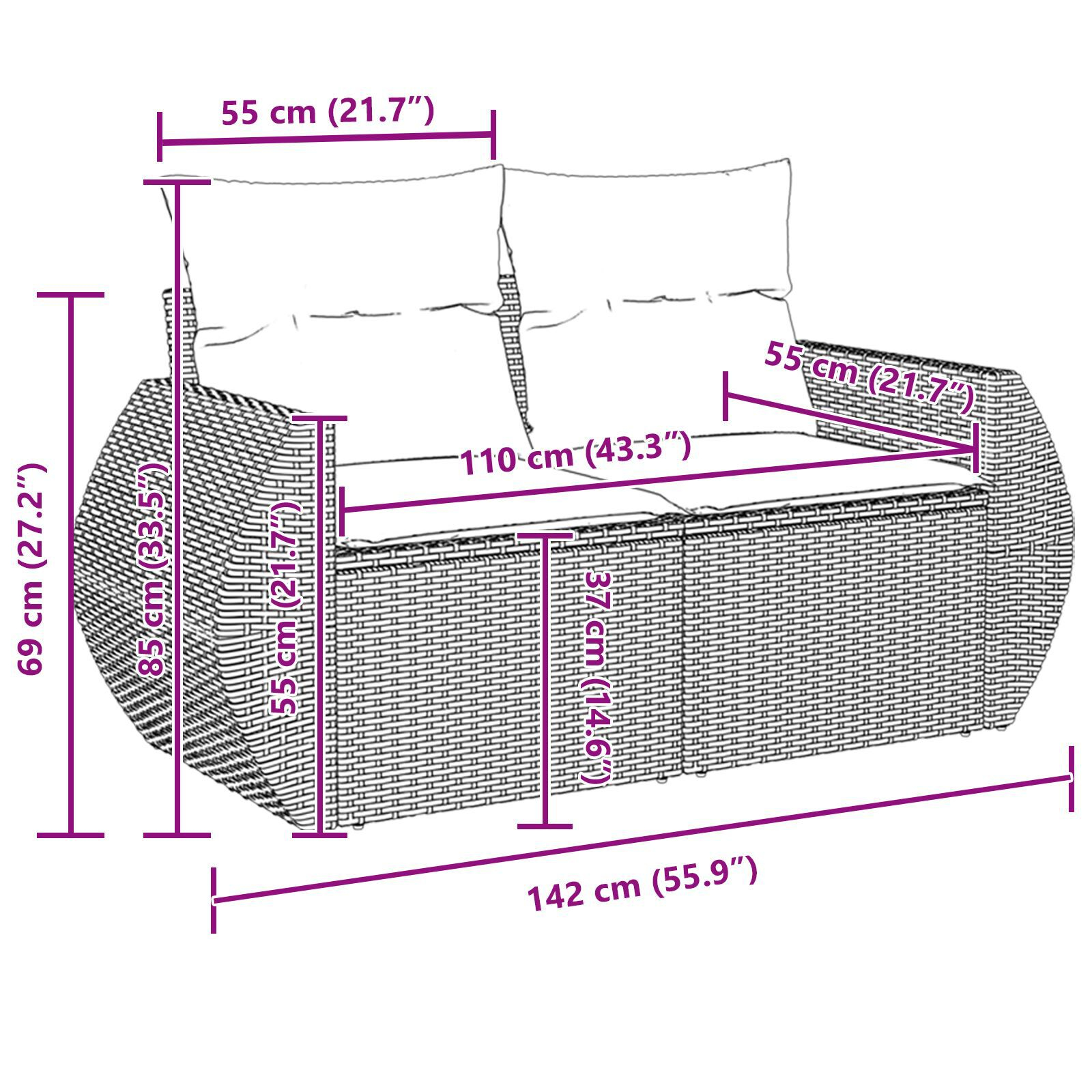 Set Sofas Grădină cu 10 Piese și Perne Bej Ratan Polimer, Set Dining Grădină cu 3 Piese și Perne Bej Ratan Polimer GartenMobel Dekor