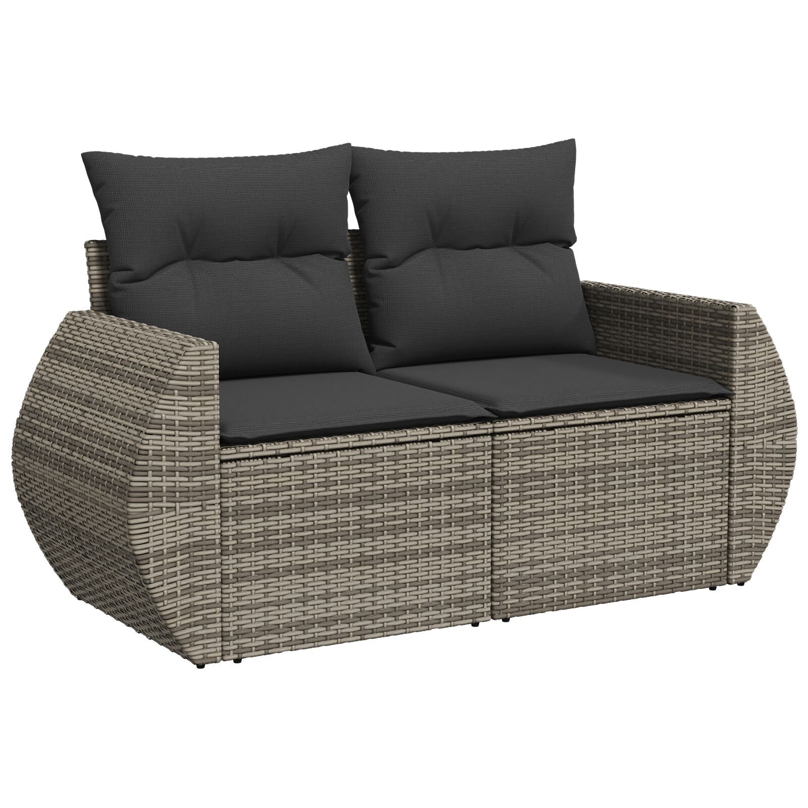 Set de Sofa de Grădină cu 11 Piese cu Pernuțe Gri din Ratan Poliester Acacia, Set de Dining pentru Grădină cu 3 Piese cu Pernuțe Gri din Ratan Poliester Acacia GartenMobel Dekor