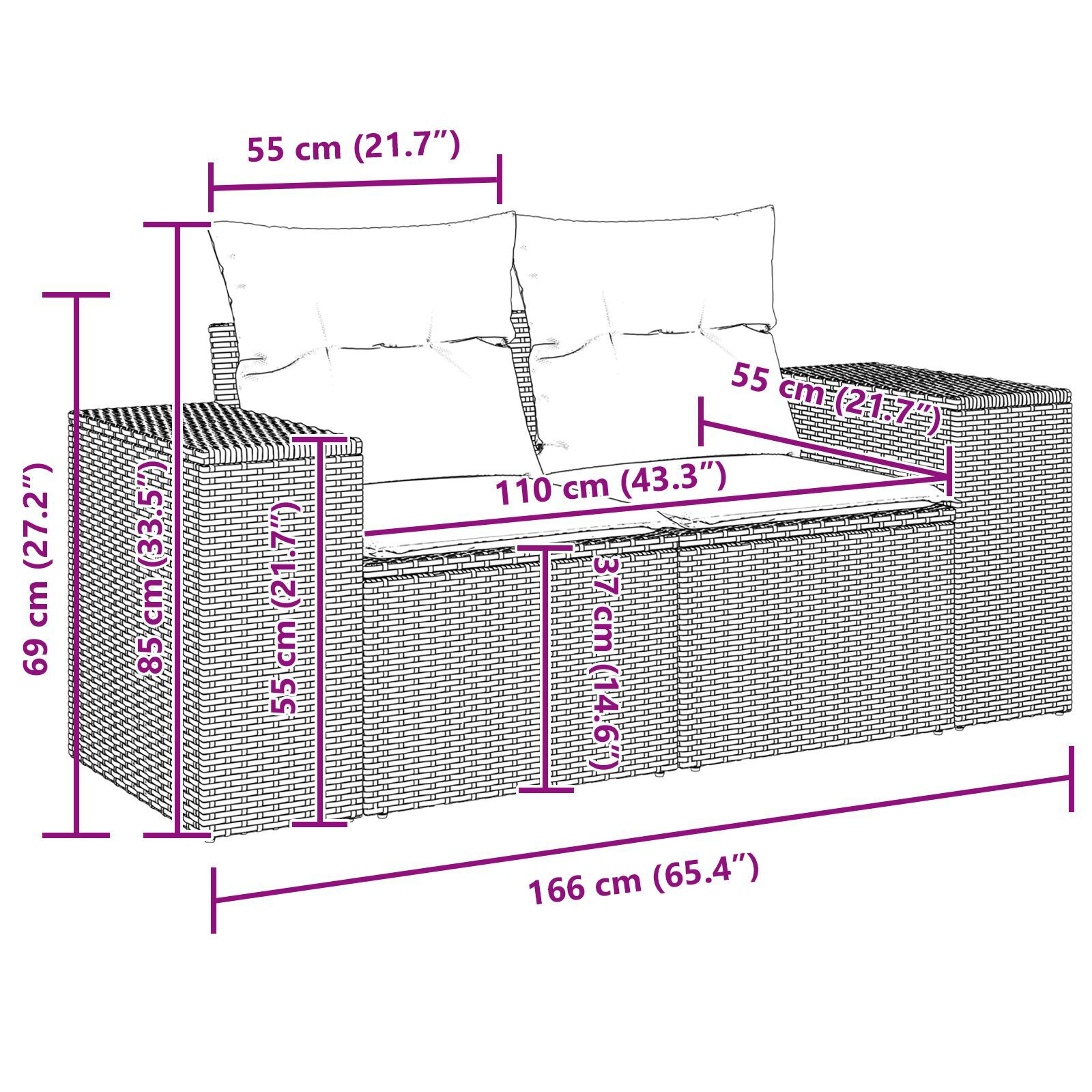 Set Canapea Grădină 10 Piese cu Pernuțe Negru Ratan Poliester, Set Dining Grădină 3 Piese cu Pernuțe Negru Ratan Poliester GartenMobel Dekor