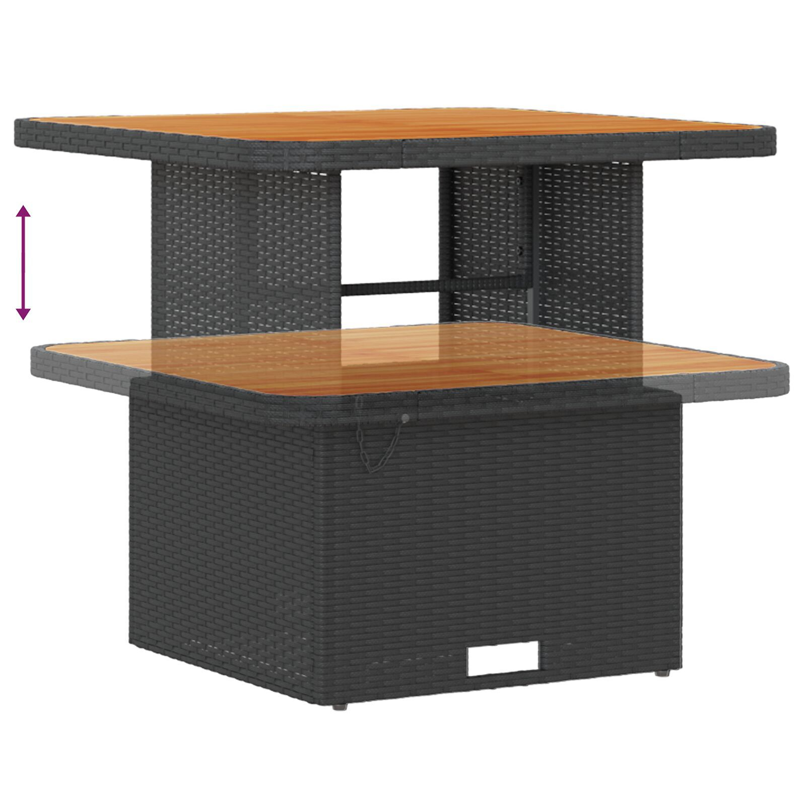 Set canapele grădină 8 piese cu perne negru din ratan poli acacia, Set canapea grădină 2 locuri cu perne negru din ratan poli, Set dining grădină 3 piese cu perne negru din ratan poli acacia GartenMobel Dekor