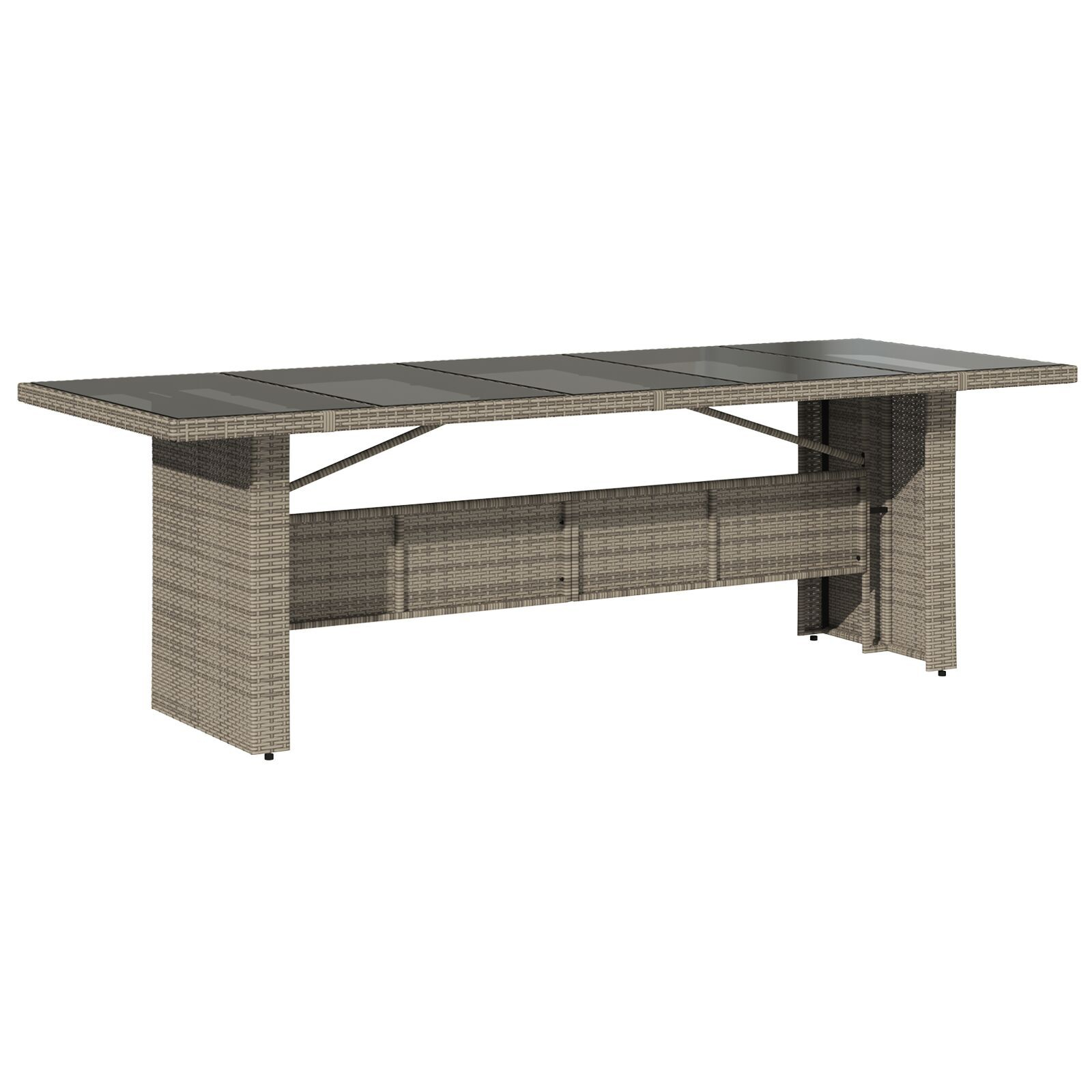 Set de dining pentru grădină , 11 piese, Rattan polițat negru GartenMobel Dekor